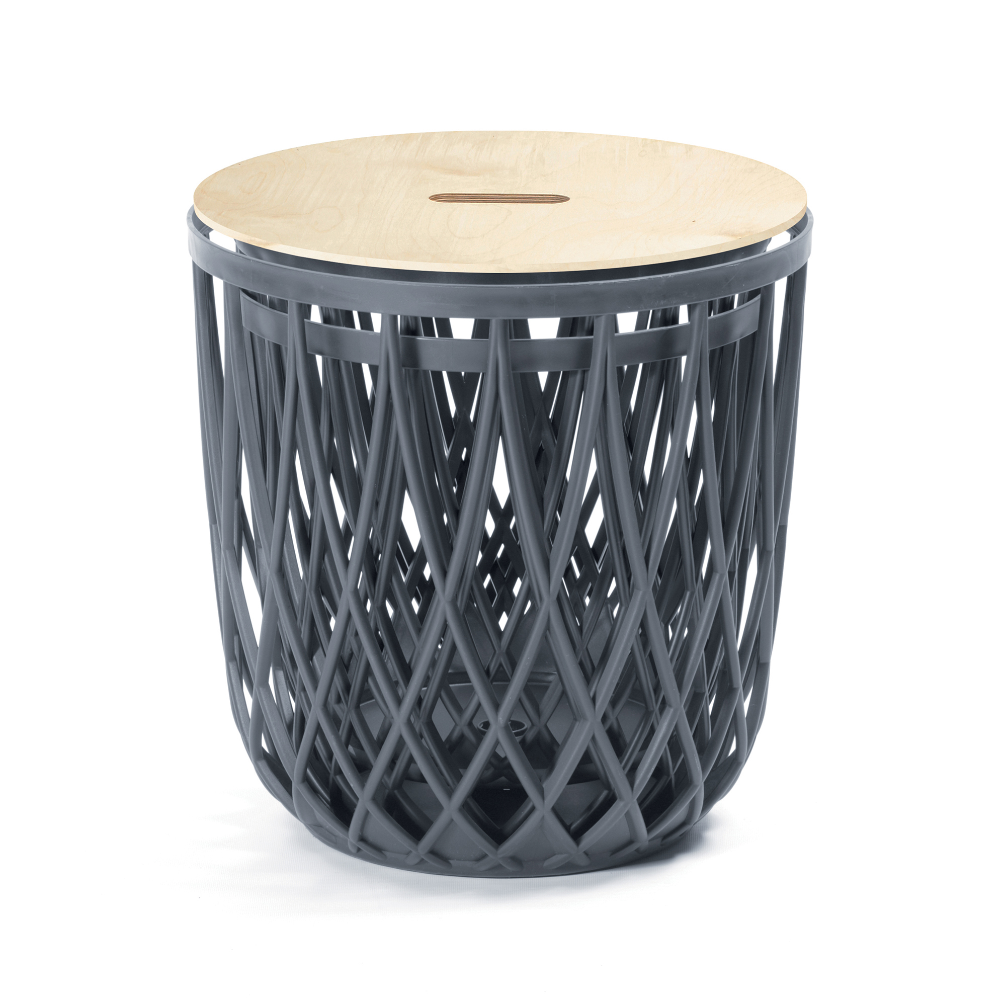 Sada 3 kulatých stolků z úložným prostorem Uniqubo PROSPERPLAST