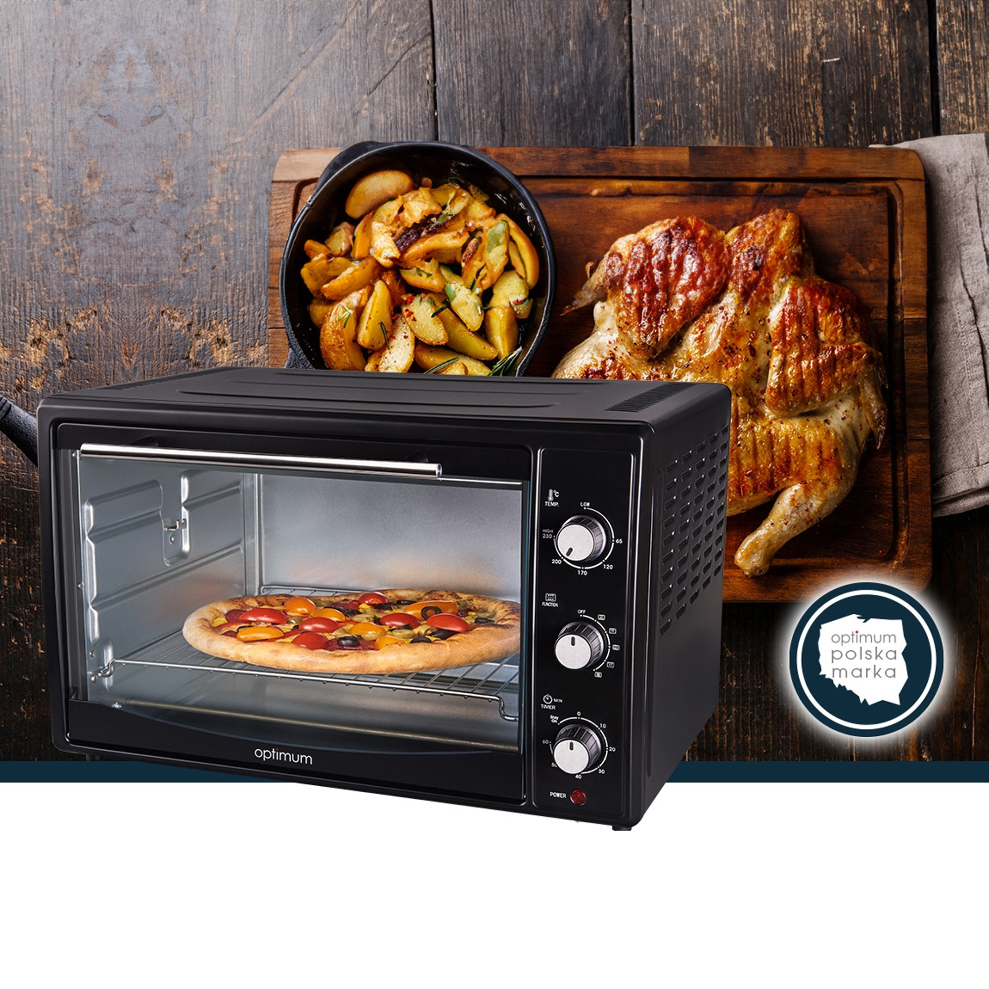 Piekarnik przenośny z termoobiegiem PK-4200 OPTIMUM