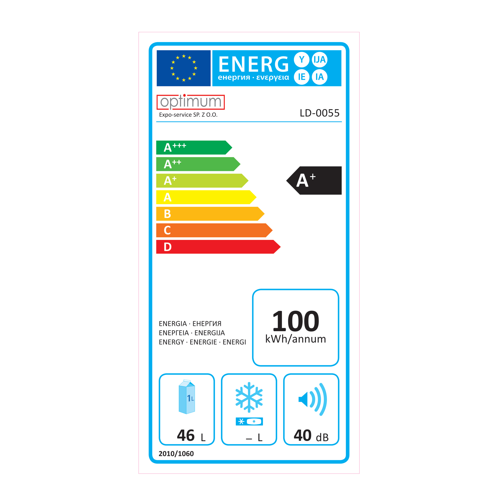 Mini lodówka 50 l LD-0055 Inox OPTIMUM