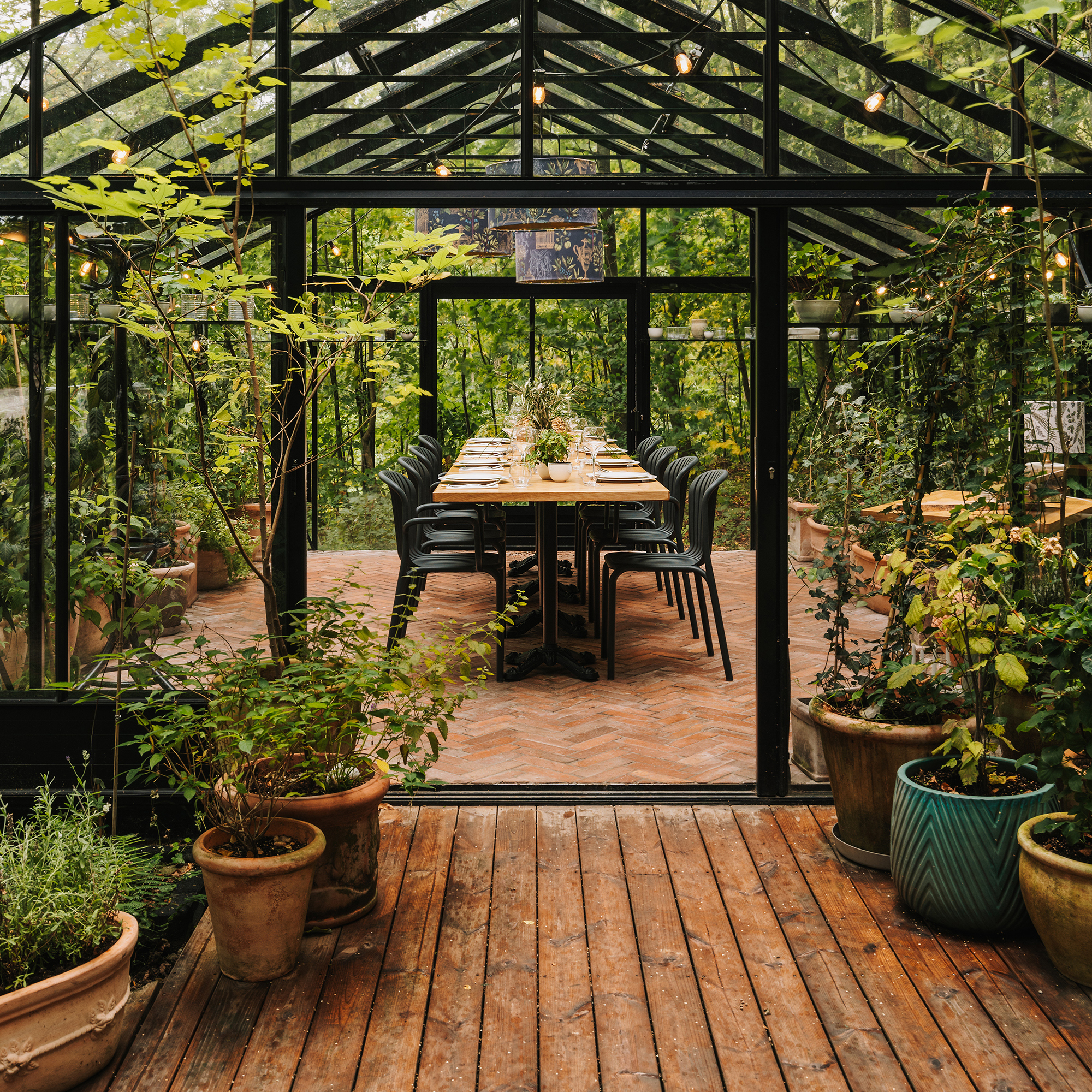 Sedia da giardino Brene Carbon FERNE