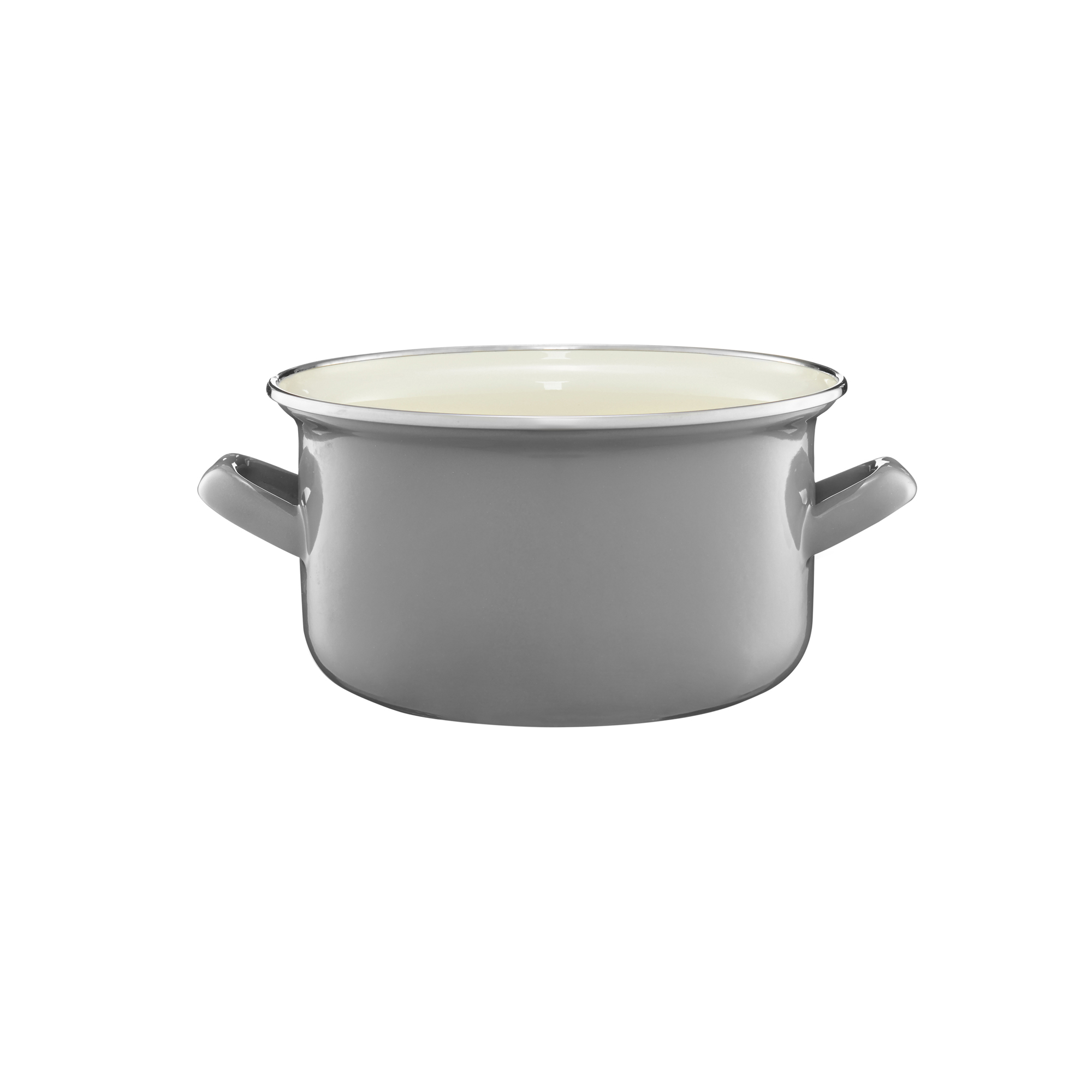 Kochtopf emailliert  14 cm 1,25 l grau EMALIA OLKUSZ