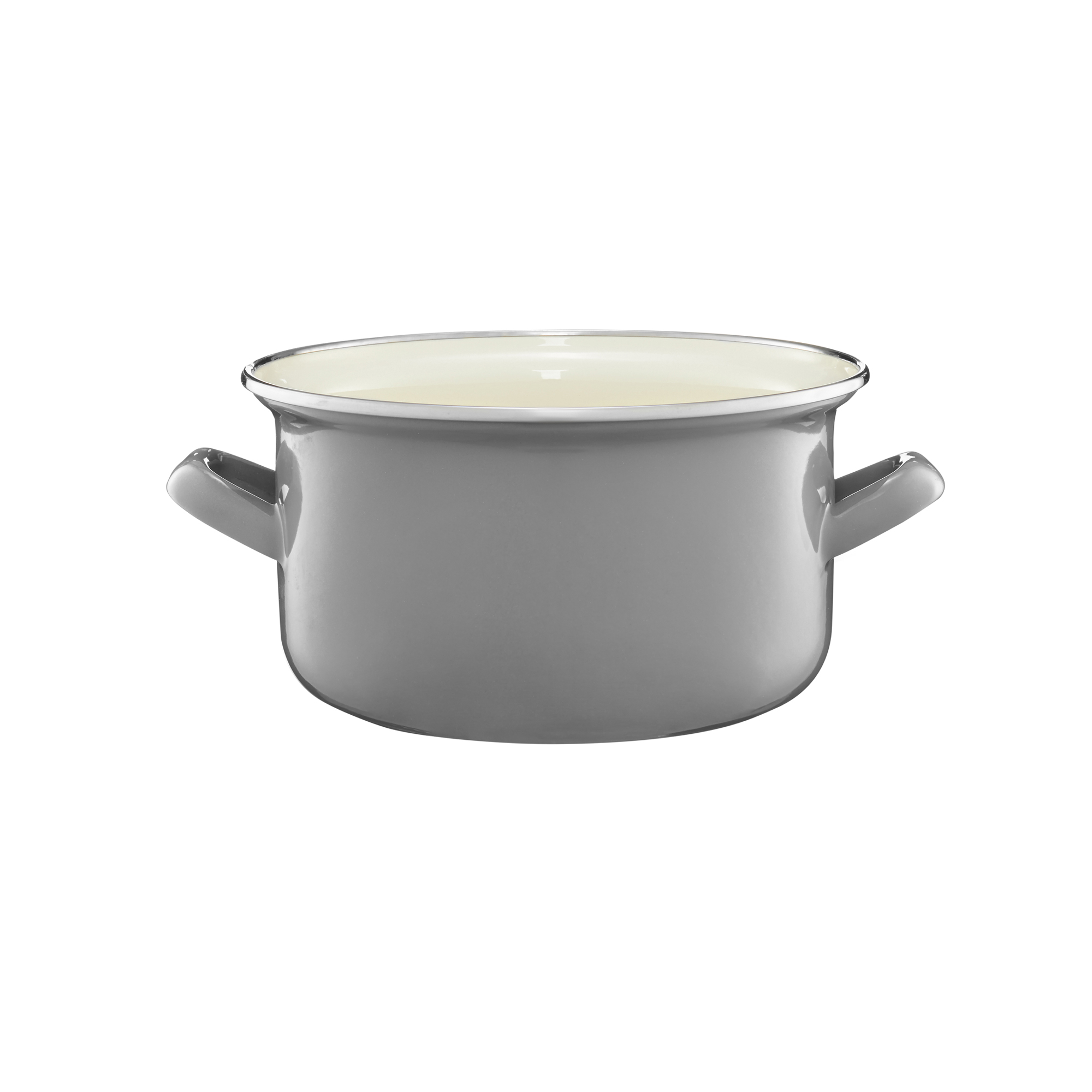 Kochtopf emailliert 16 cm 1,8 l grau EMALIA OLKUSZ
