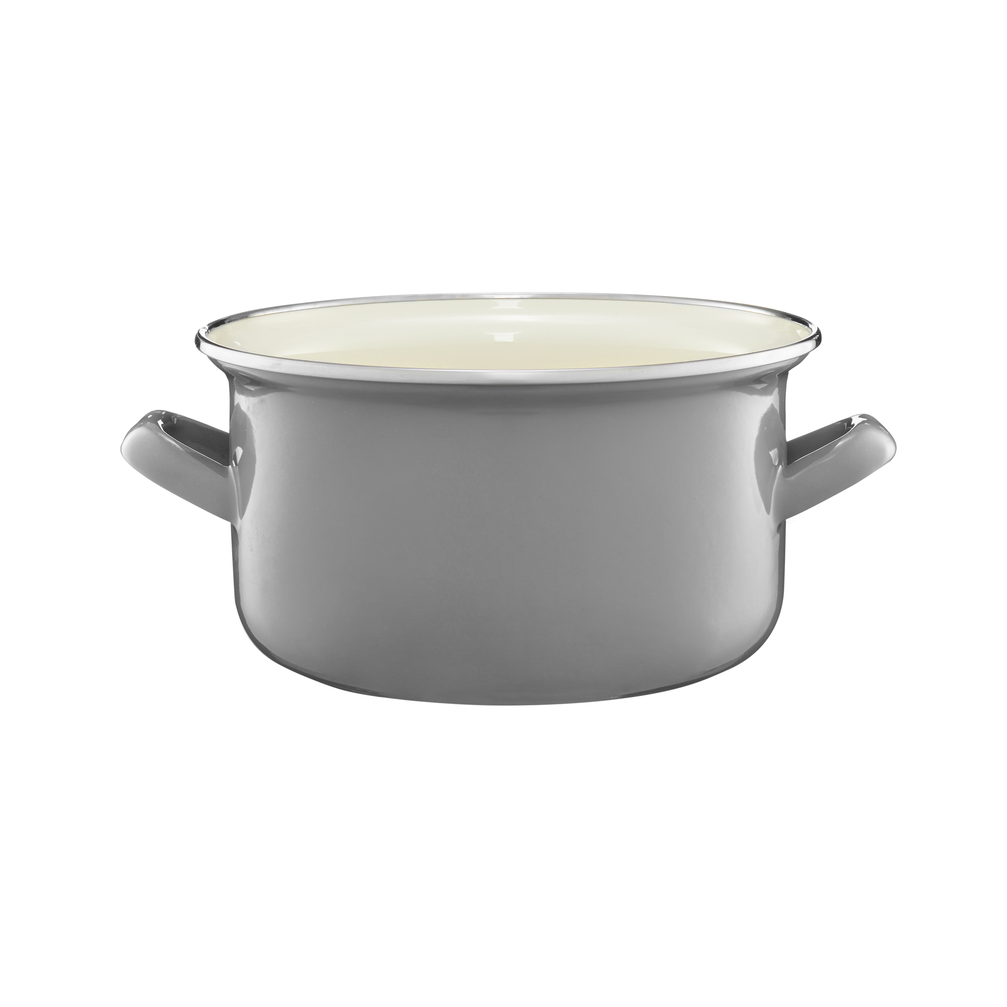 Kochtopf emailliert 18 cm 2,6 l grau EMALIA OLKUSZ