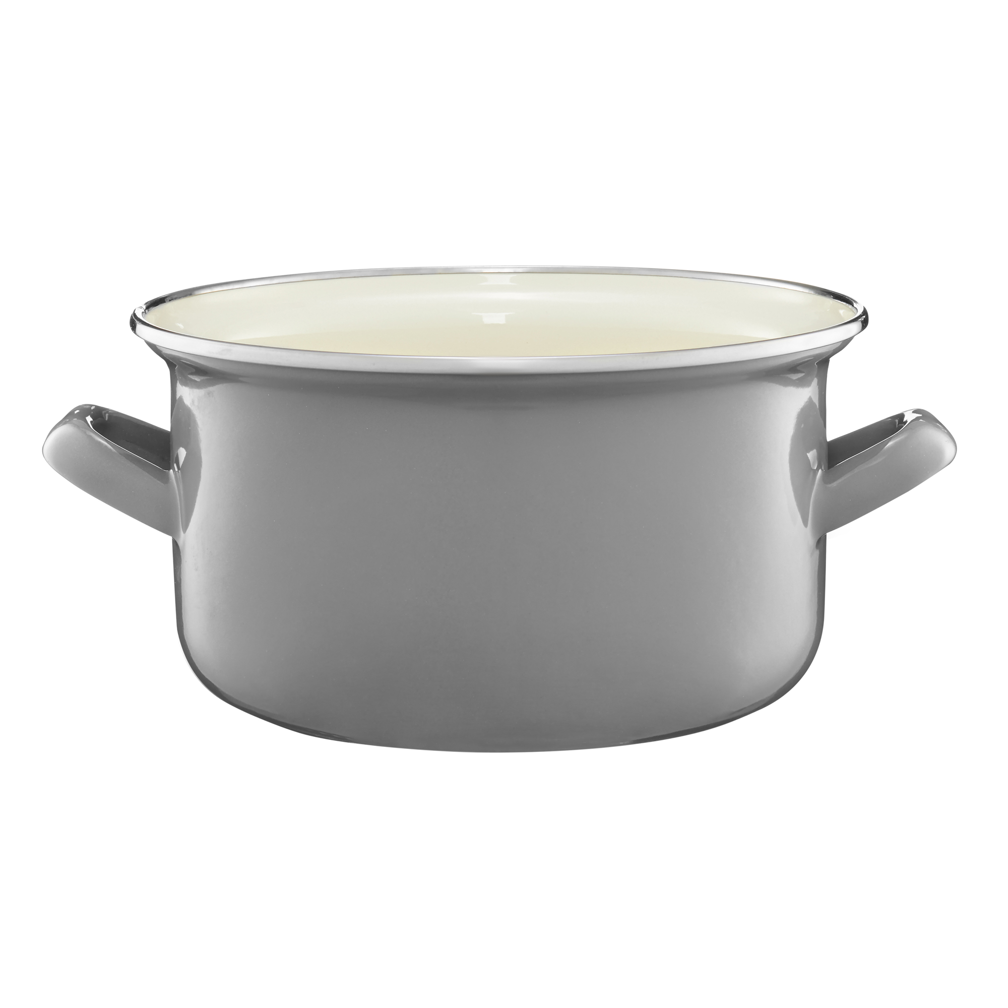 Kochtopf emailliert  22 cm 5,4 l grau EMALIA OLKUSZ