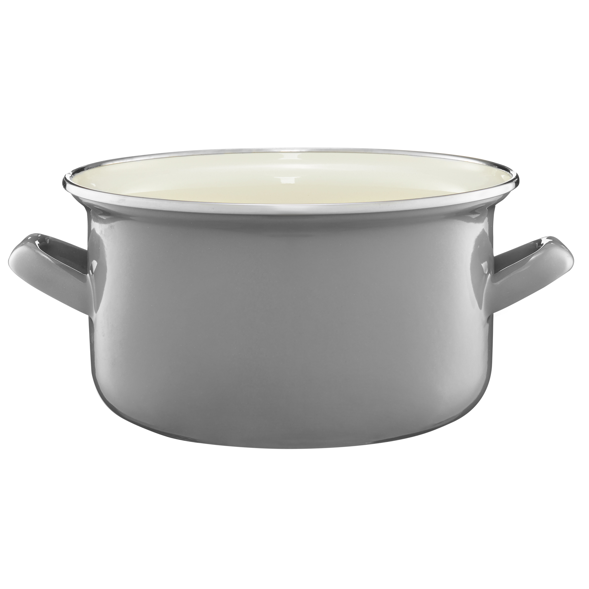 Kochtopf emailliert  24 cm 7 l grau EMALIA OLKUSZ