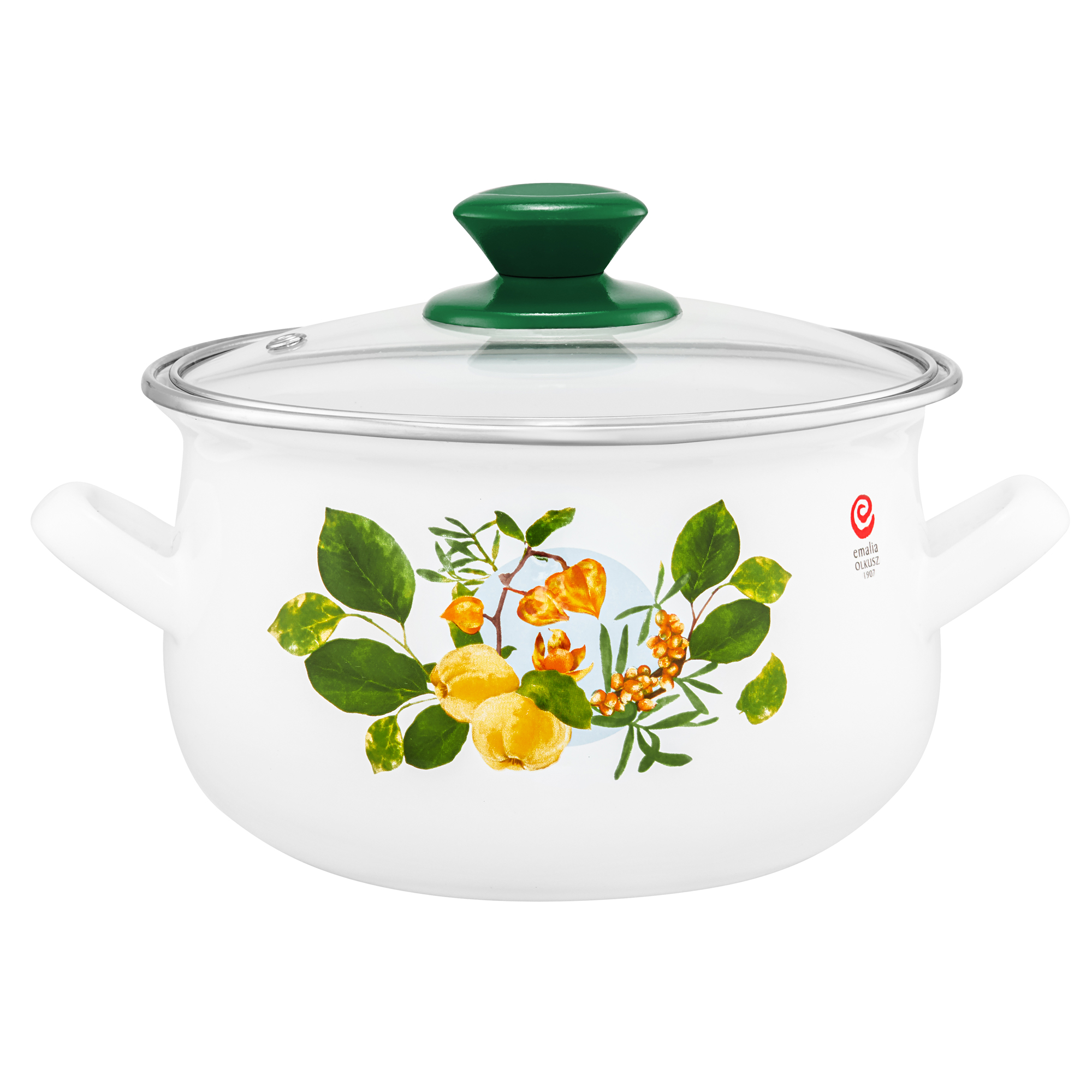 Smaltovaný hrnec s poklicí Kdoule 24 cm, 6 l EMALIA OLKUSZ