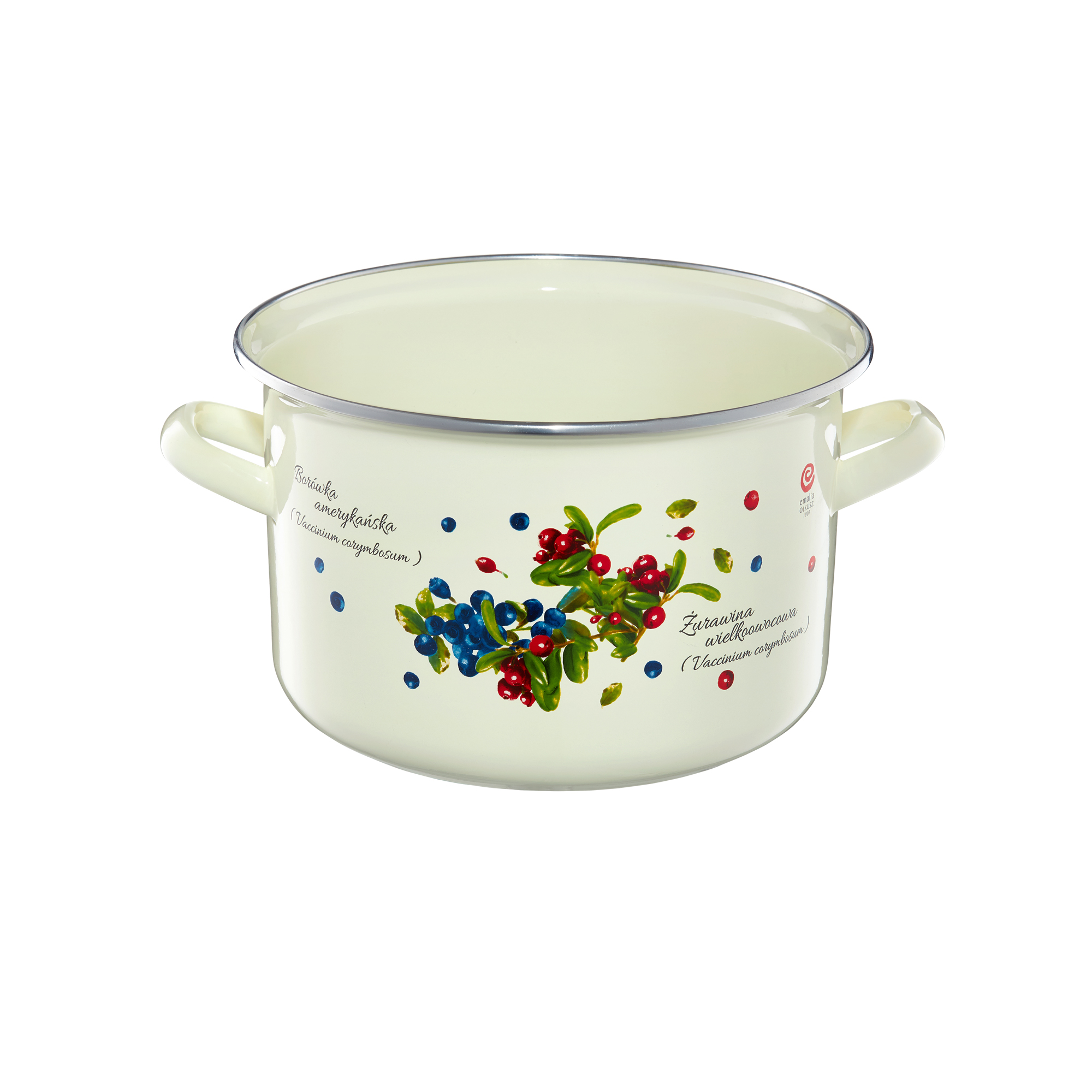 Garnek emaliowany 16 cm 1,8 l Borówka EMALIA OLKUSZ