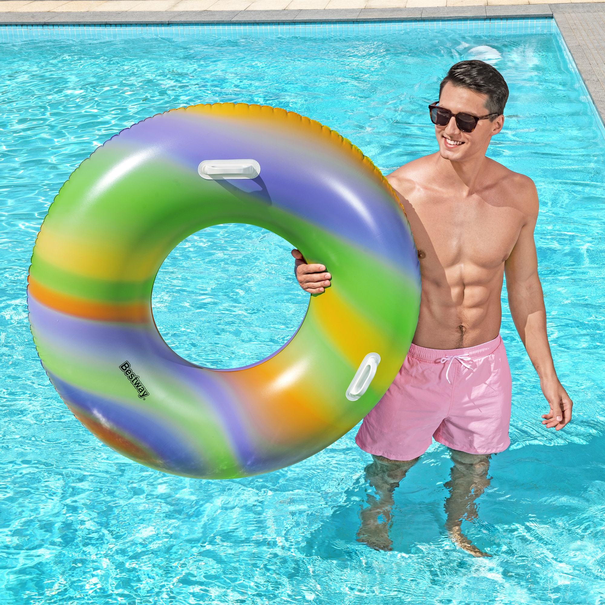 Nafukovací kruh Rainbow 119 cm BESTWAY