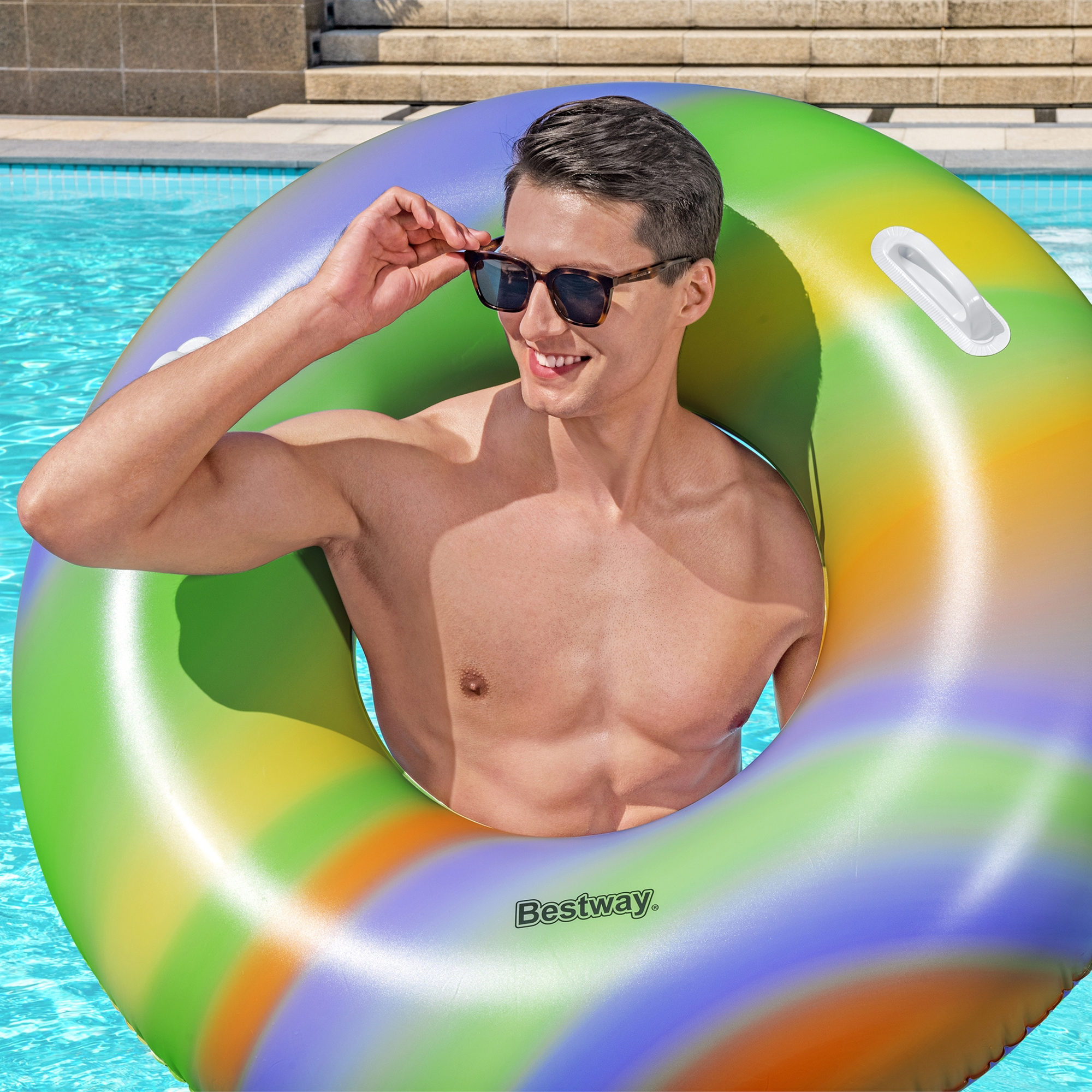 Nafukovací kruh Rainbow 119 cm BESTWAY