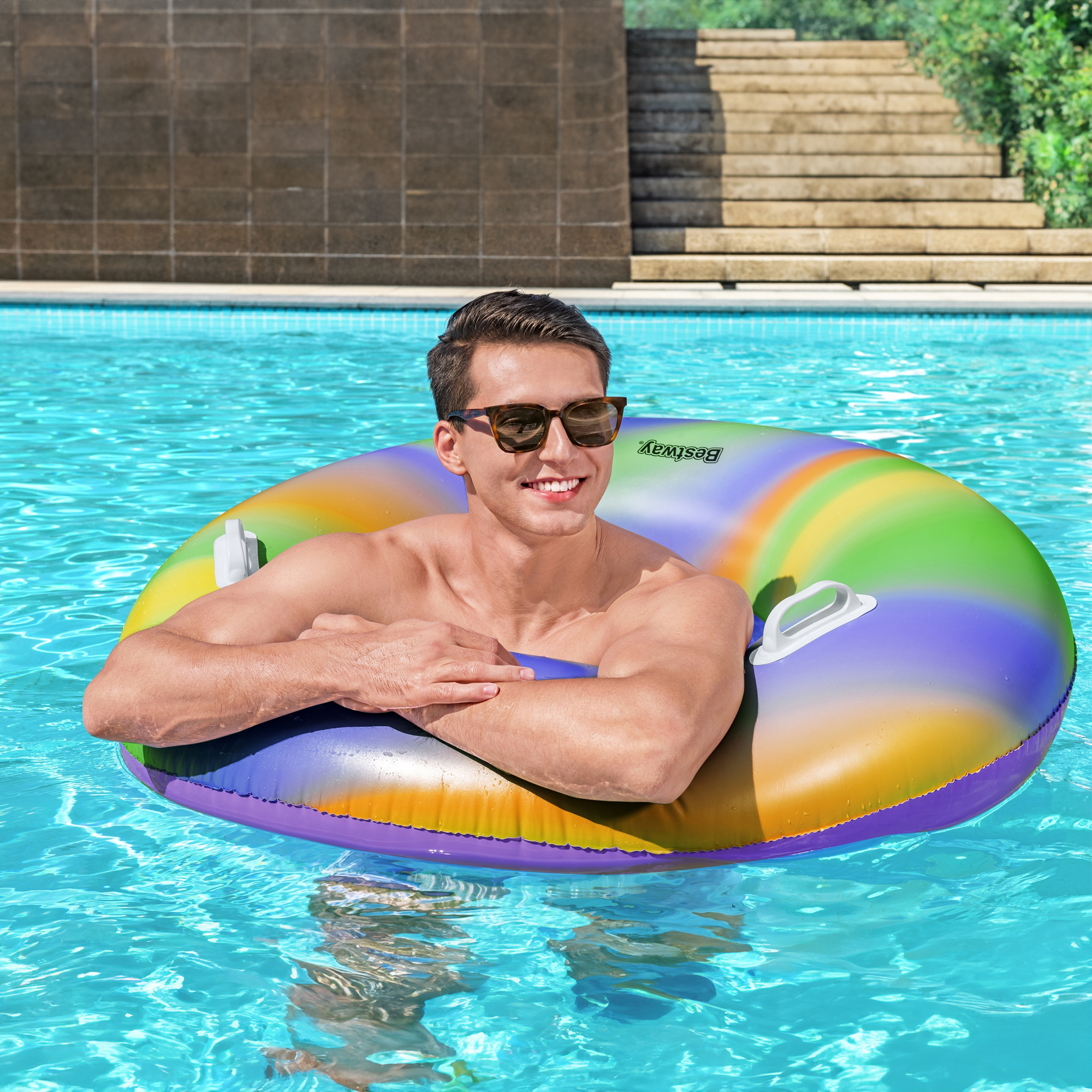 Nafukovací kruh Rainbow 119 cm BESTWAY