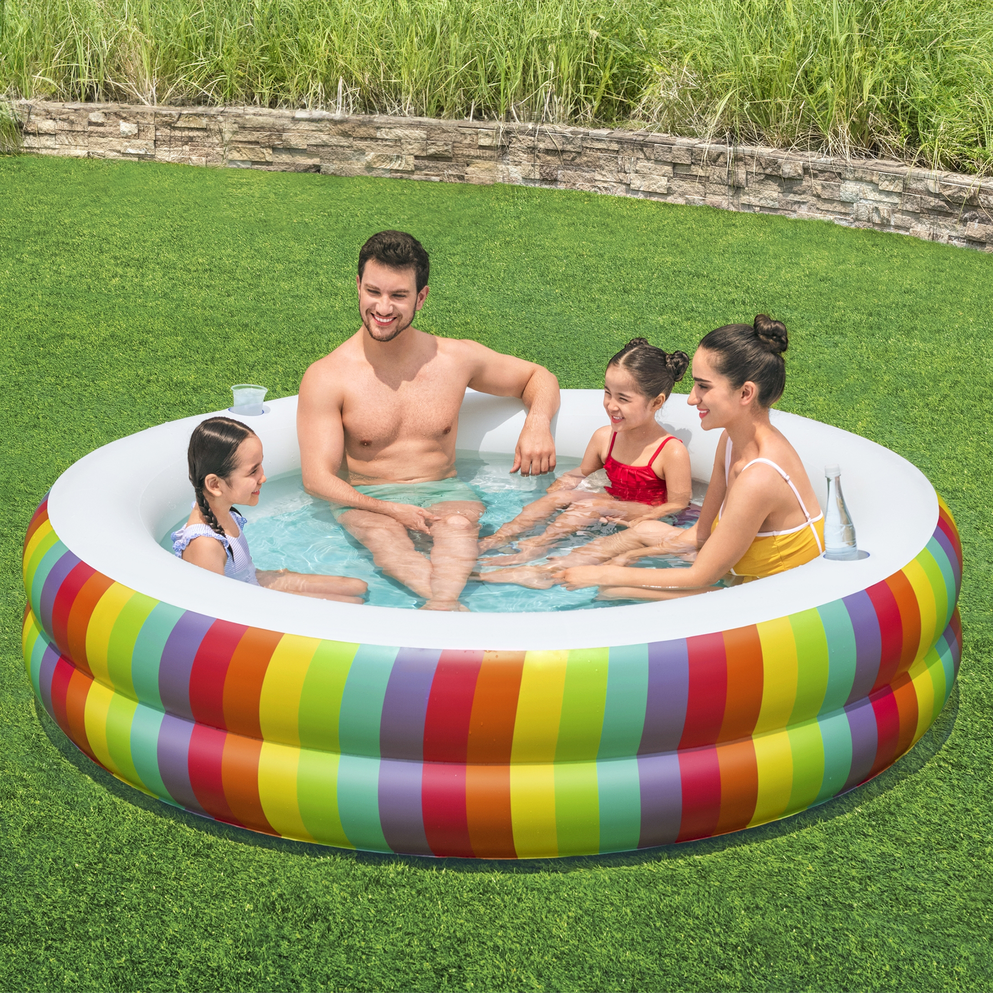 Aufblasbares Planschbecken Rainbow Dreams™ 206 cm BESTWAY