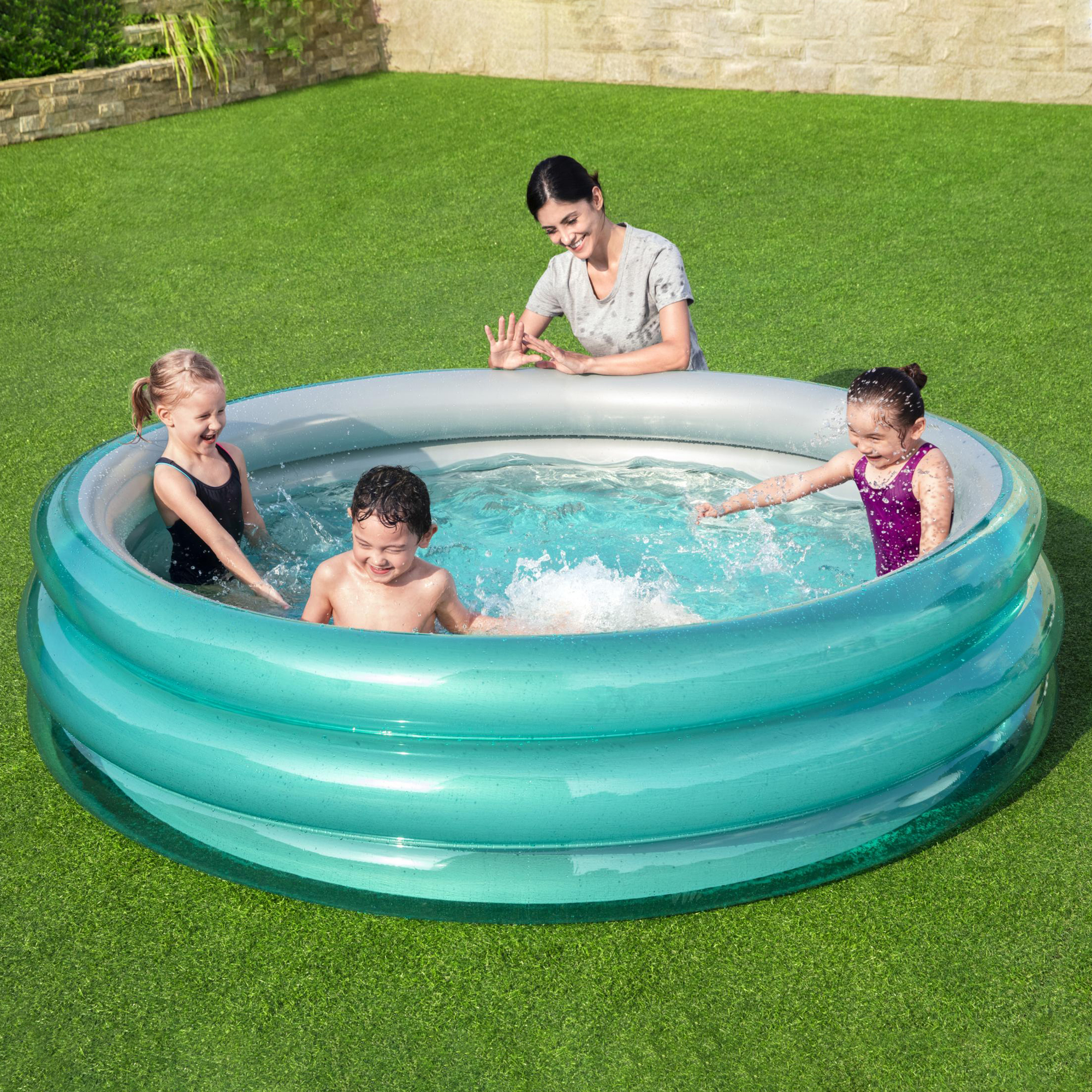 Aufblasbares Planschbecken  201 x 53 cm Big Metalic BESTWAY