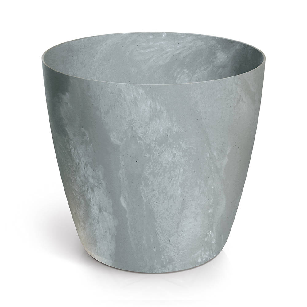 Plastový bezvložkový kvetináč Mate Beton Effect Gray 34 x 34 x 31 cm PROSPERPLAST