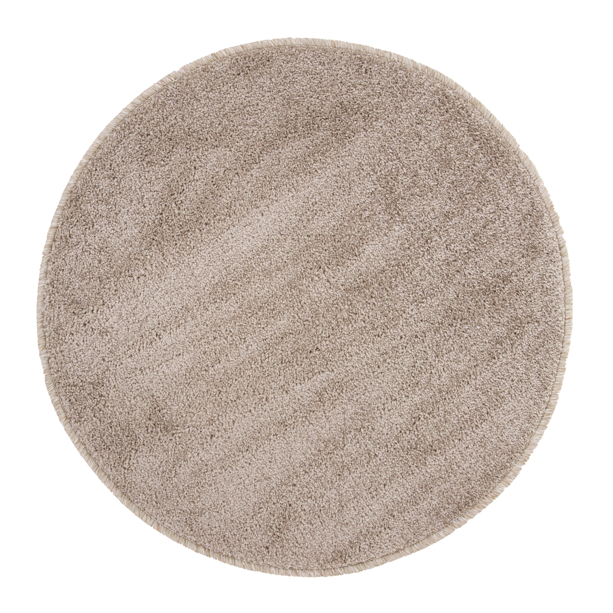 Kulatý hnědý kobereček Camilla Shaggy 80 cm JOTTA