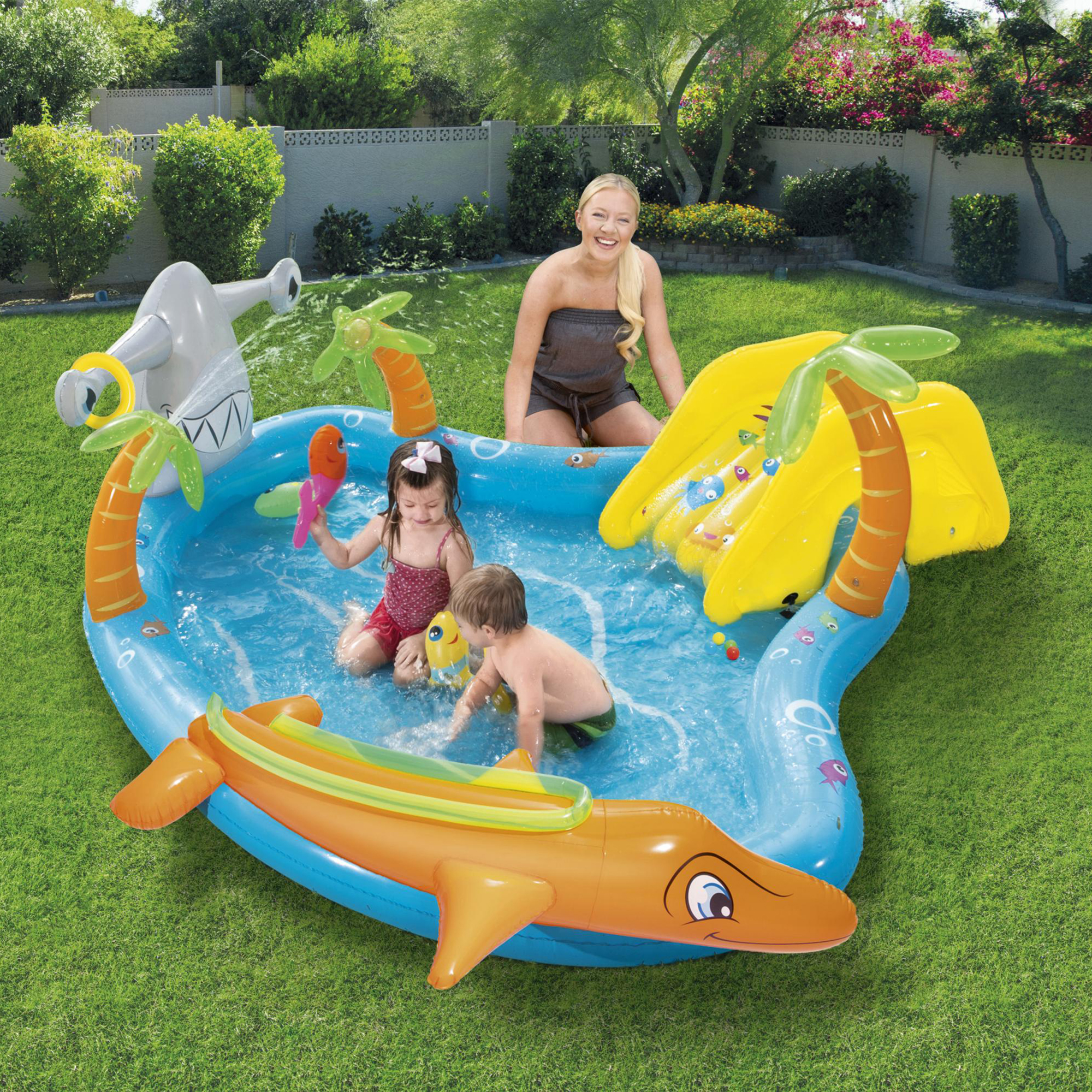 Nafukovací skluzavka s brouzdalištěm Sea Life 280 x 257 x 87 cm BESTWAY