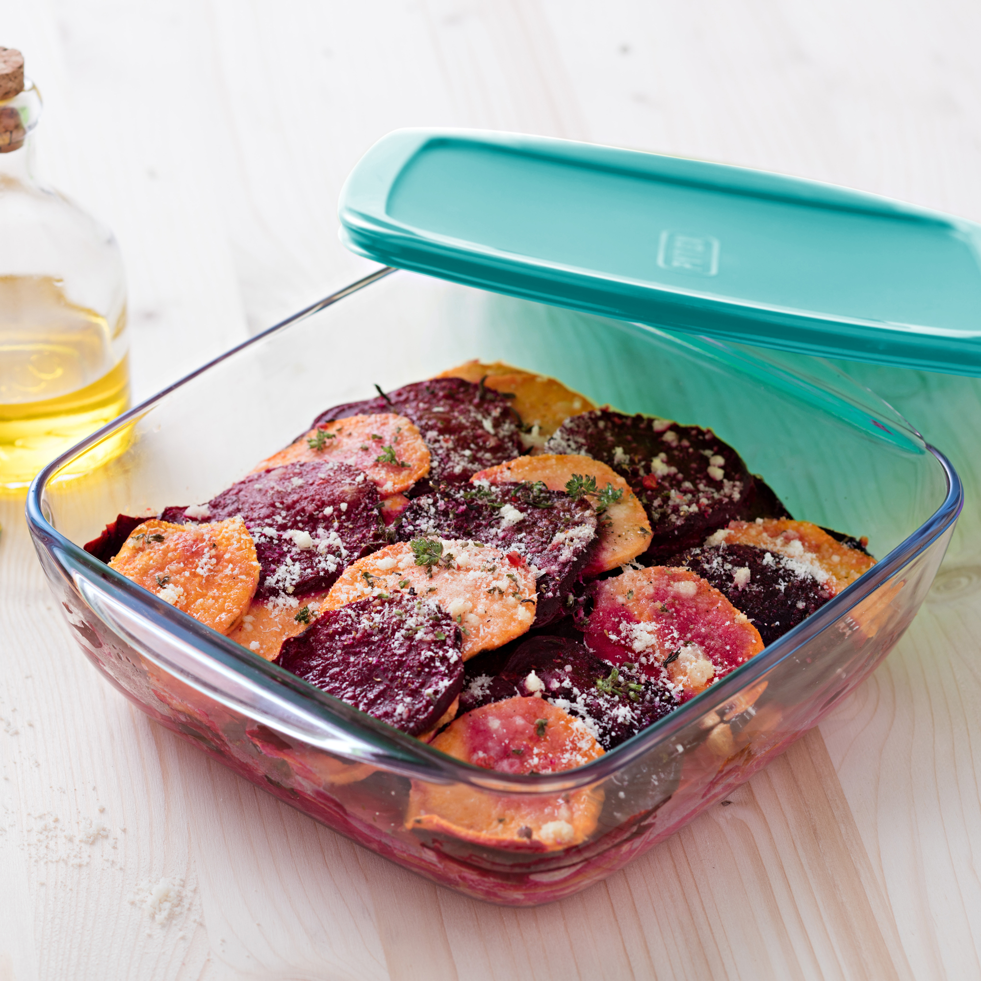 Pirofila quadrata con coperchio Cook & Store 25 x 22 x 7 cm PYREX