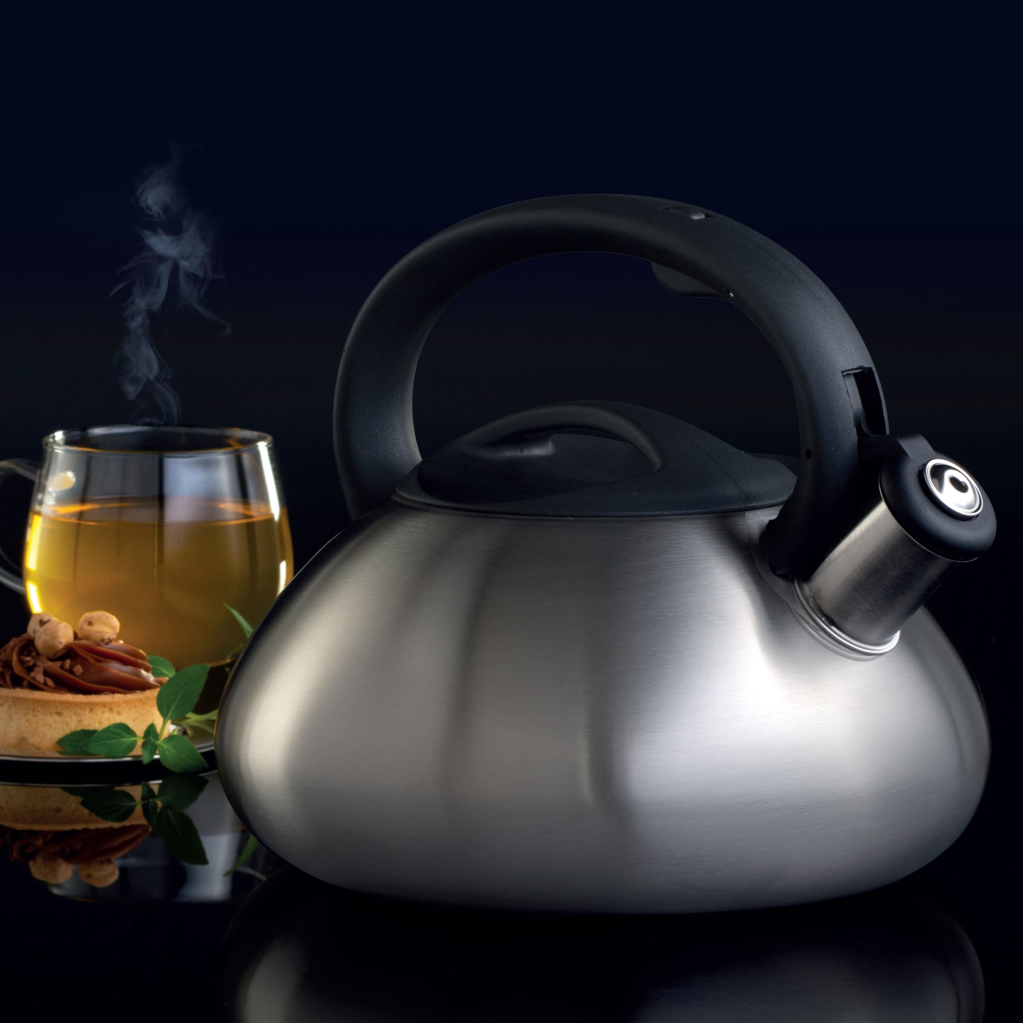 Vattenkokare med visselpipa Melody satin 2,5 L AMBITION