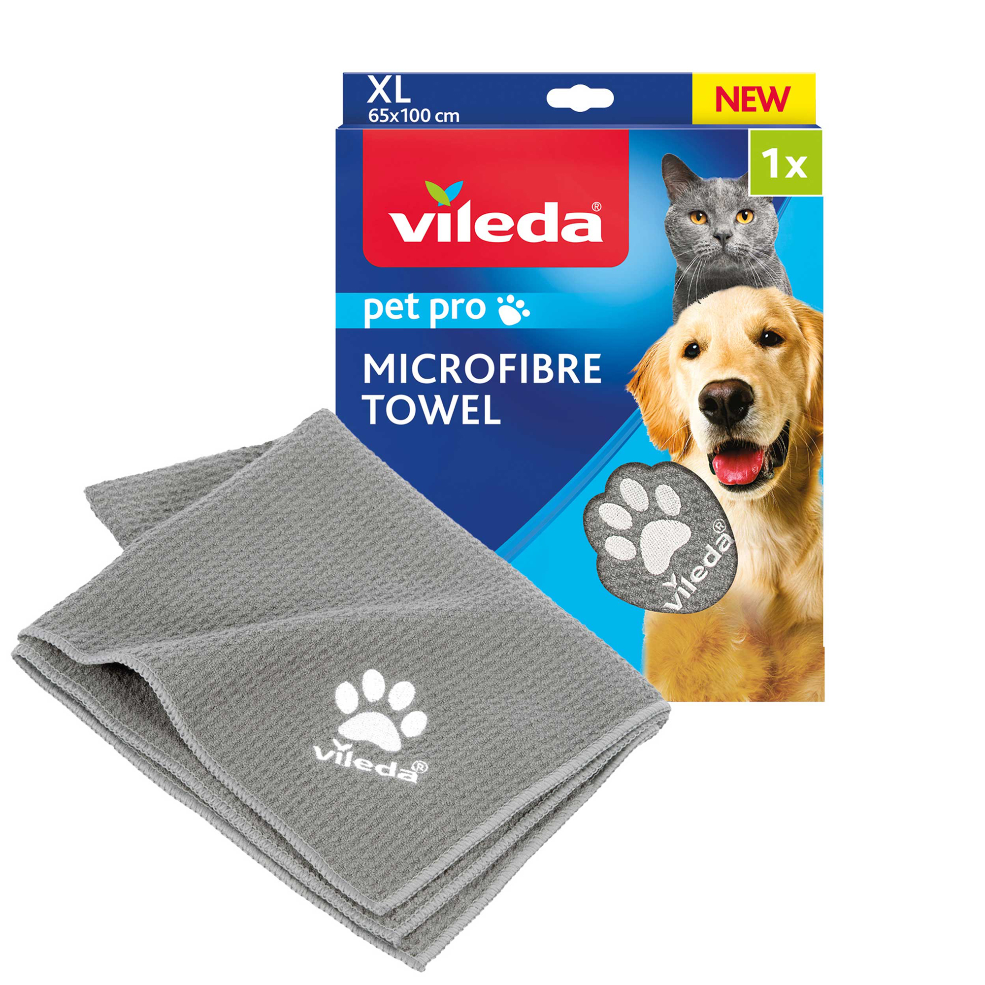 Ručník z mikrovlákna pro zvířata Pet Pro XL 100 x 65 cm VILEDA