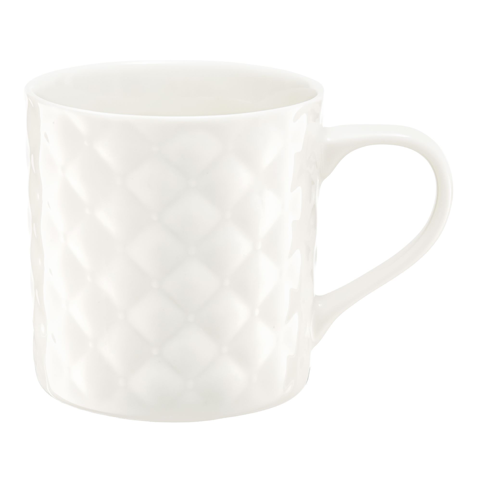 Porcelánový hrnek Glamour Quilted White 420 ml AMBITION