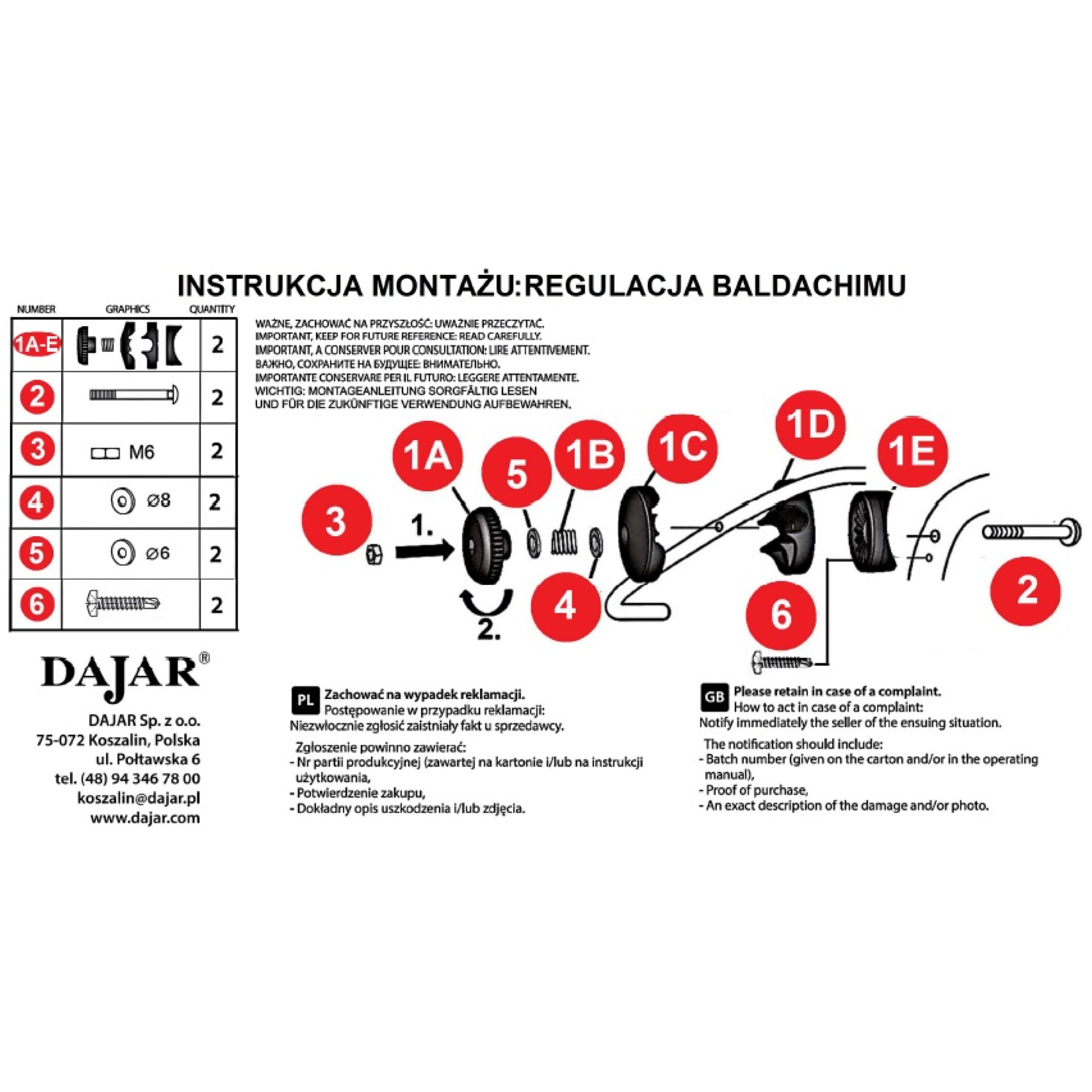 Sada 2 spojovacích dielov na konštrukciu striešky Milano / Vita / Celebes / Casablanca / Hawaii/ Umbria Antracit PATIO