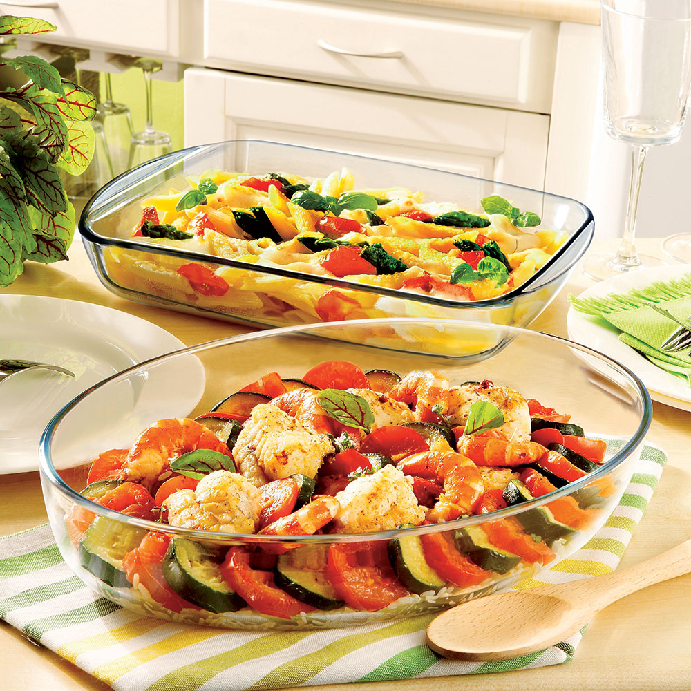 Glasbräter oval  3,1 L 5 x 24 6 cm  OCUISINE