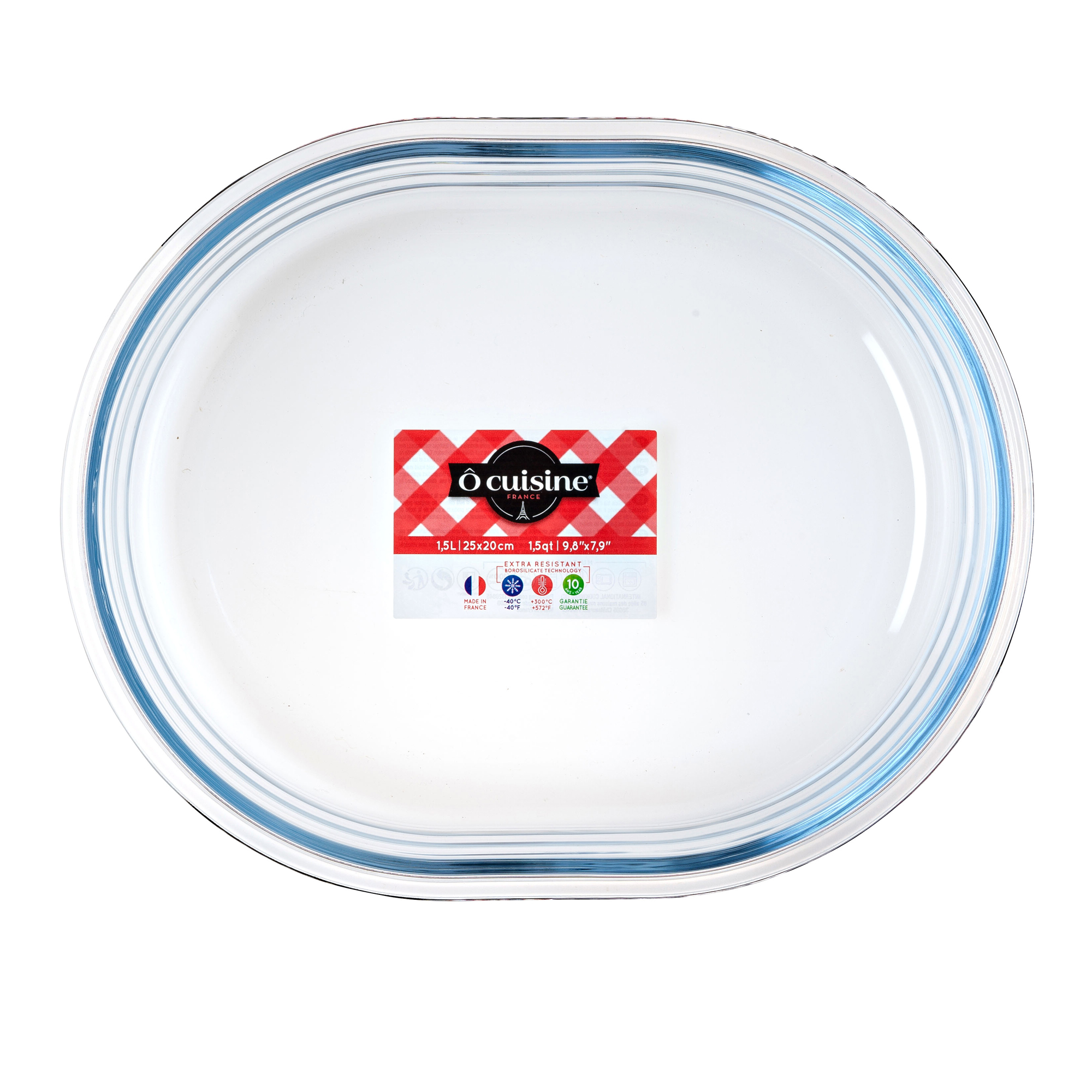 Heat-resistant dish with rim 25 x 20 x 6 cm oval OCUISINE