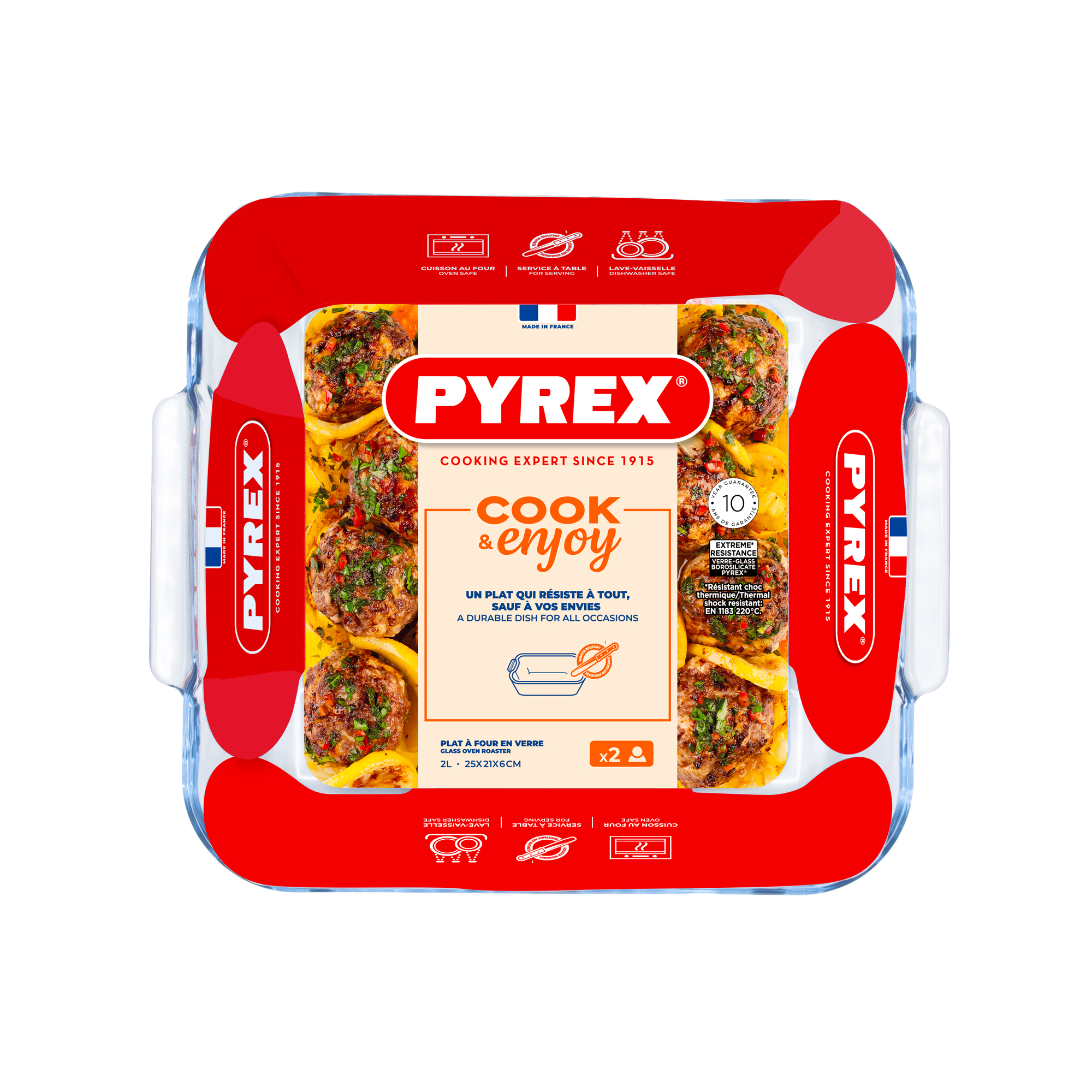 Auflaufform 2 l Cook and Enjoy quadratisch PYREX