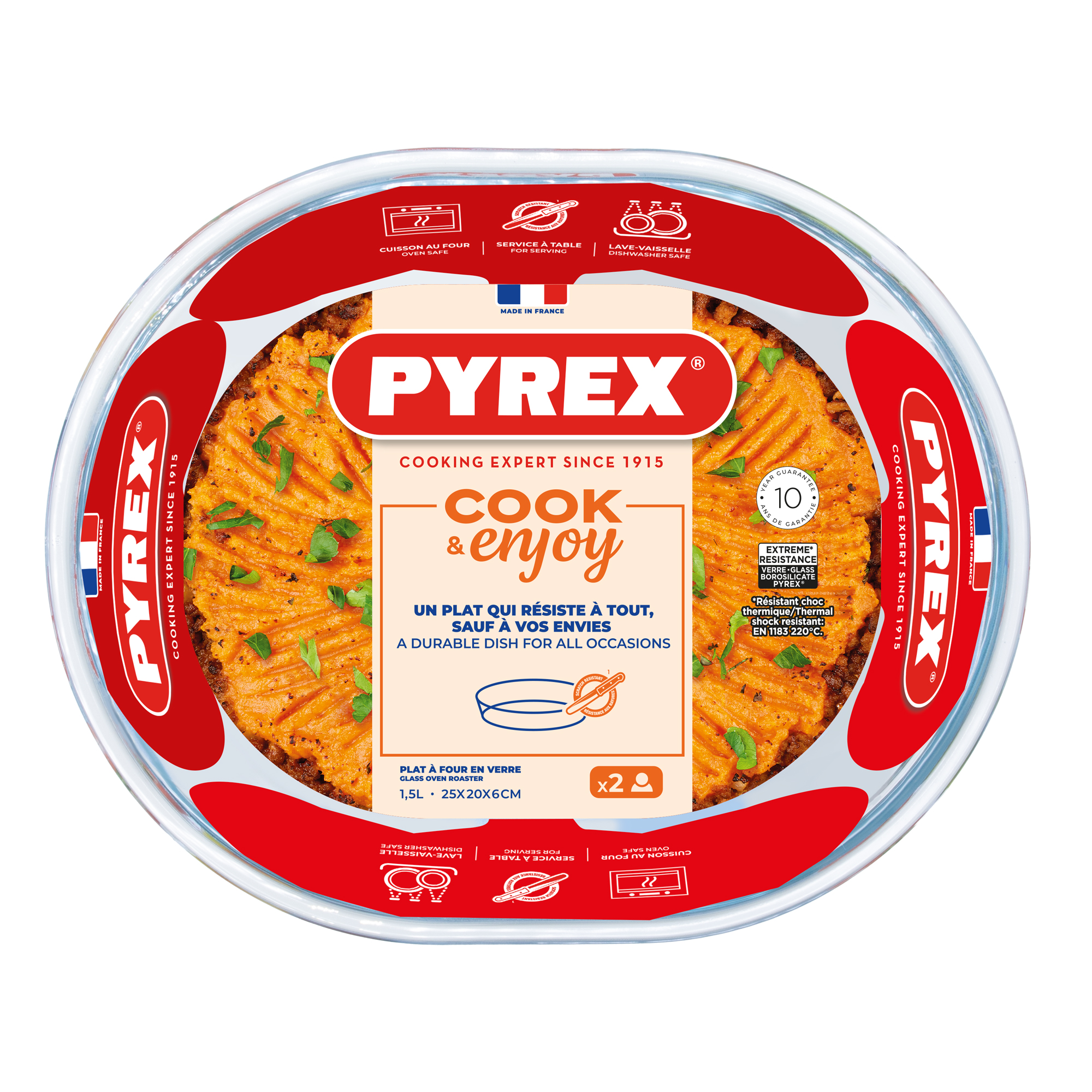 Oven dish 1,5 l Cook&Enjoy oval PYREX  