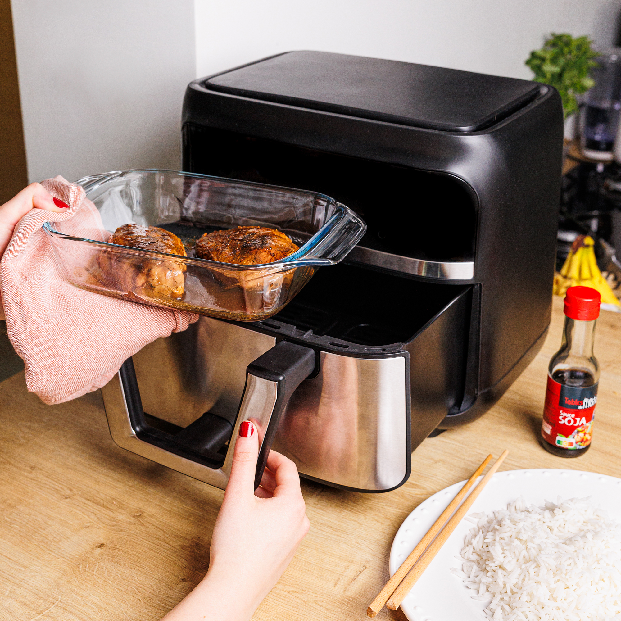 Žiaruvzdorná sklenená vložka do teplovzdušnej fritézy Air Fryer 1,2 l PYREX