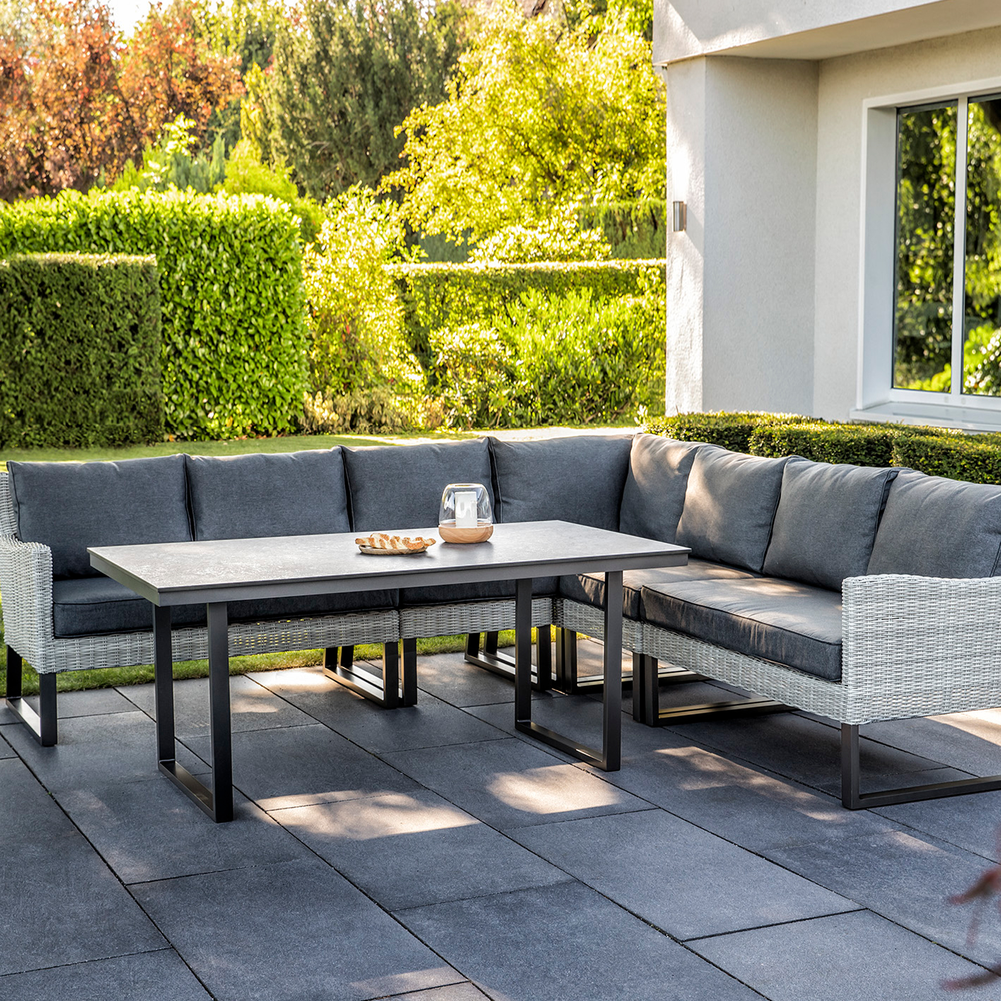Set di mobili da giardino 7 moduli Palma grigio-antracite KETTLER