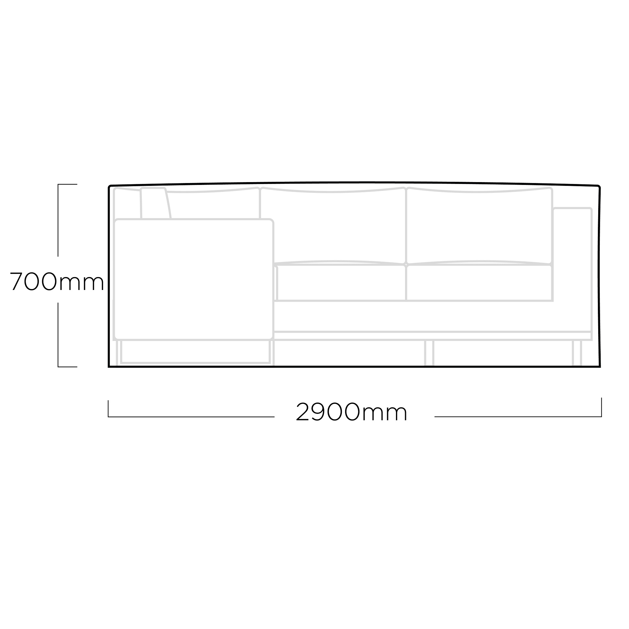 Abdeckhaube für EGO Lounge Set 290 x 290 x 70 cm KETTLER 0104850-100 