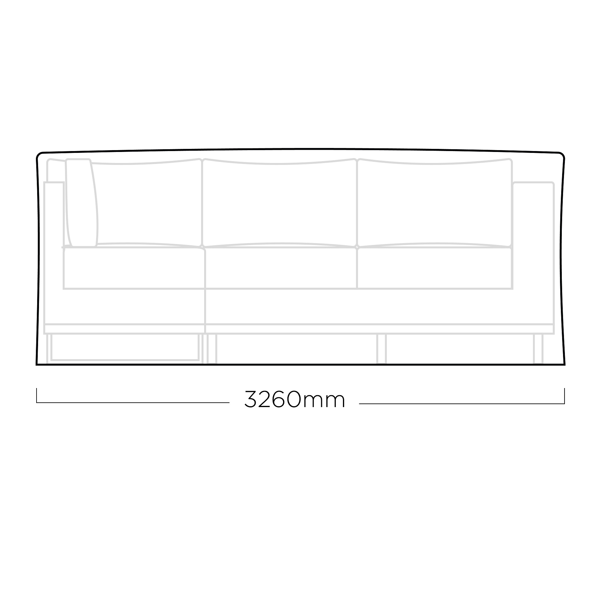 Abdeckhaube Modular 326 x 500 cm KETTLER 0104850-400 