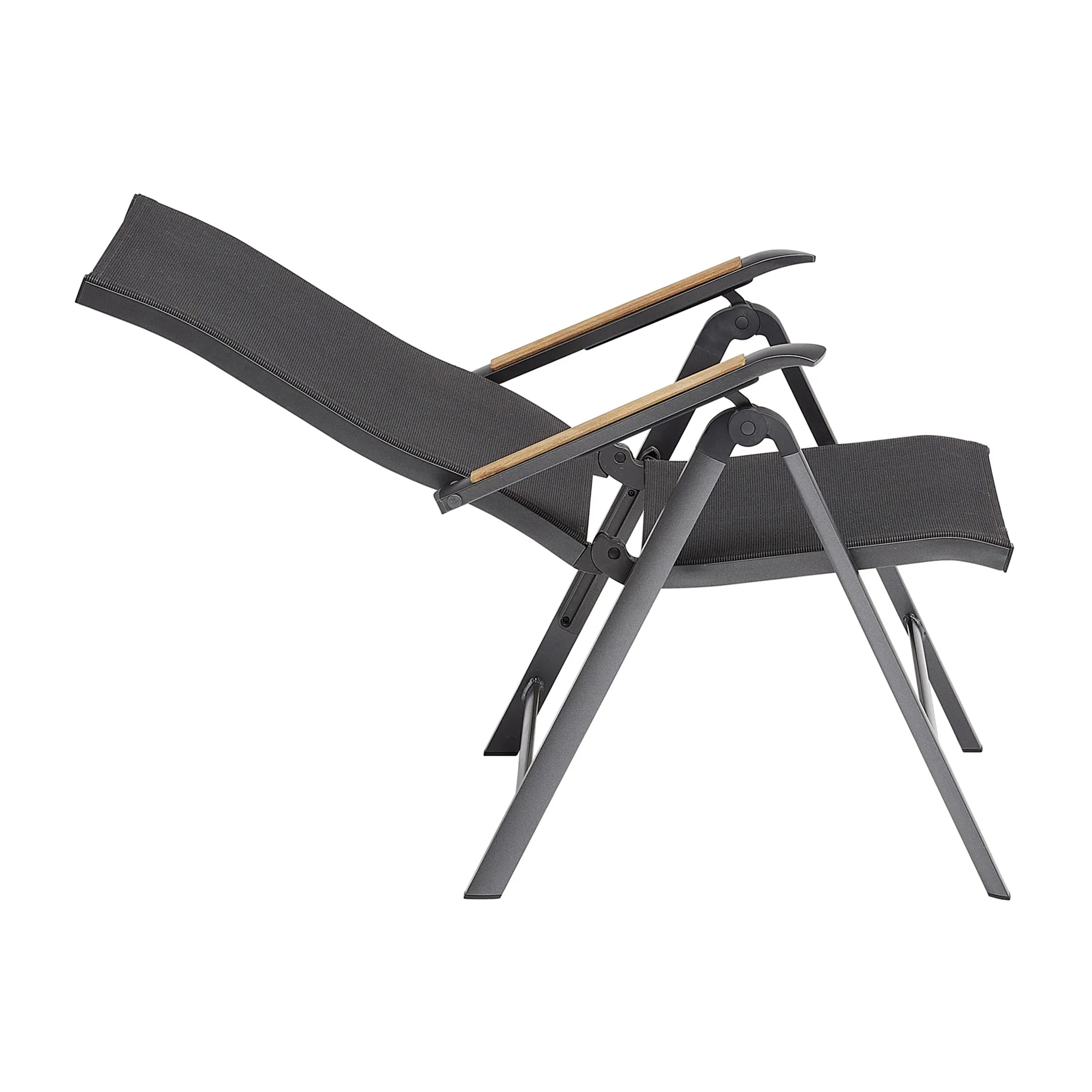Gartenstuhl mit Armlehnen aus Teakholz Diamond anthrazit KETTLER 0103901-7500