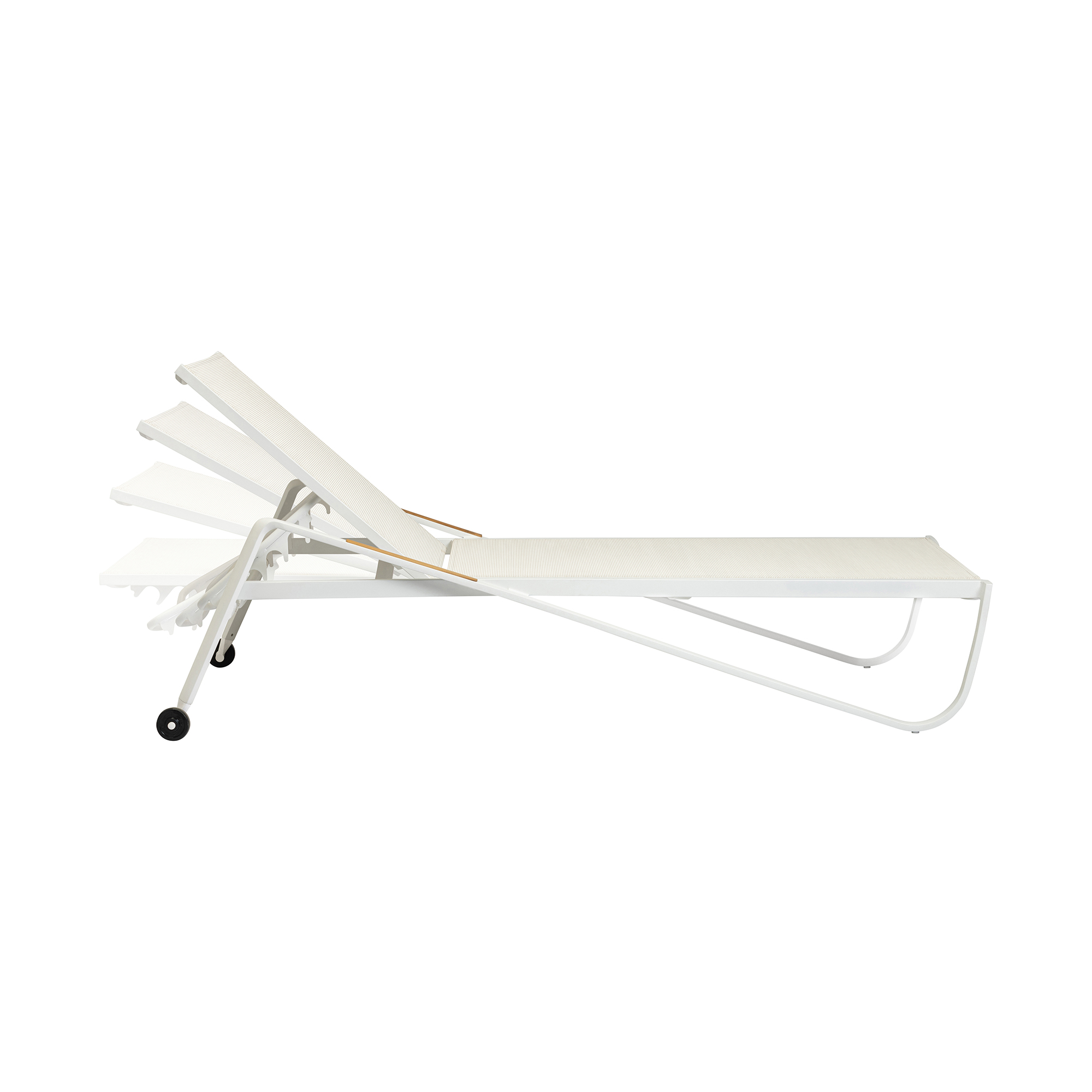Polohovací zahradní lehátko Diamond White-Beige KETTLER 0103914-5800