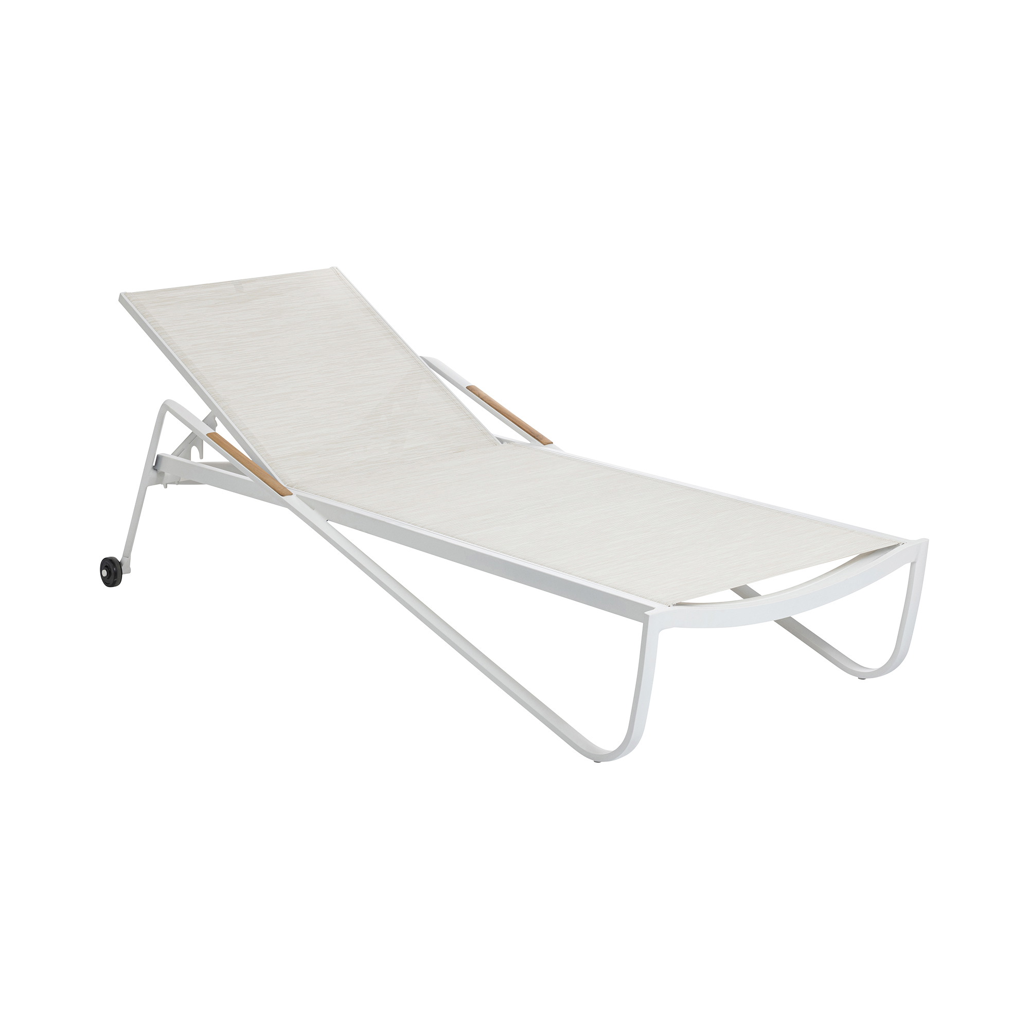 Polohovací zahradní lehátko Diamond White-Beige KETTLER 0103914-5800