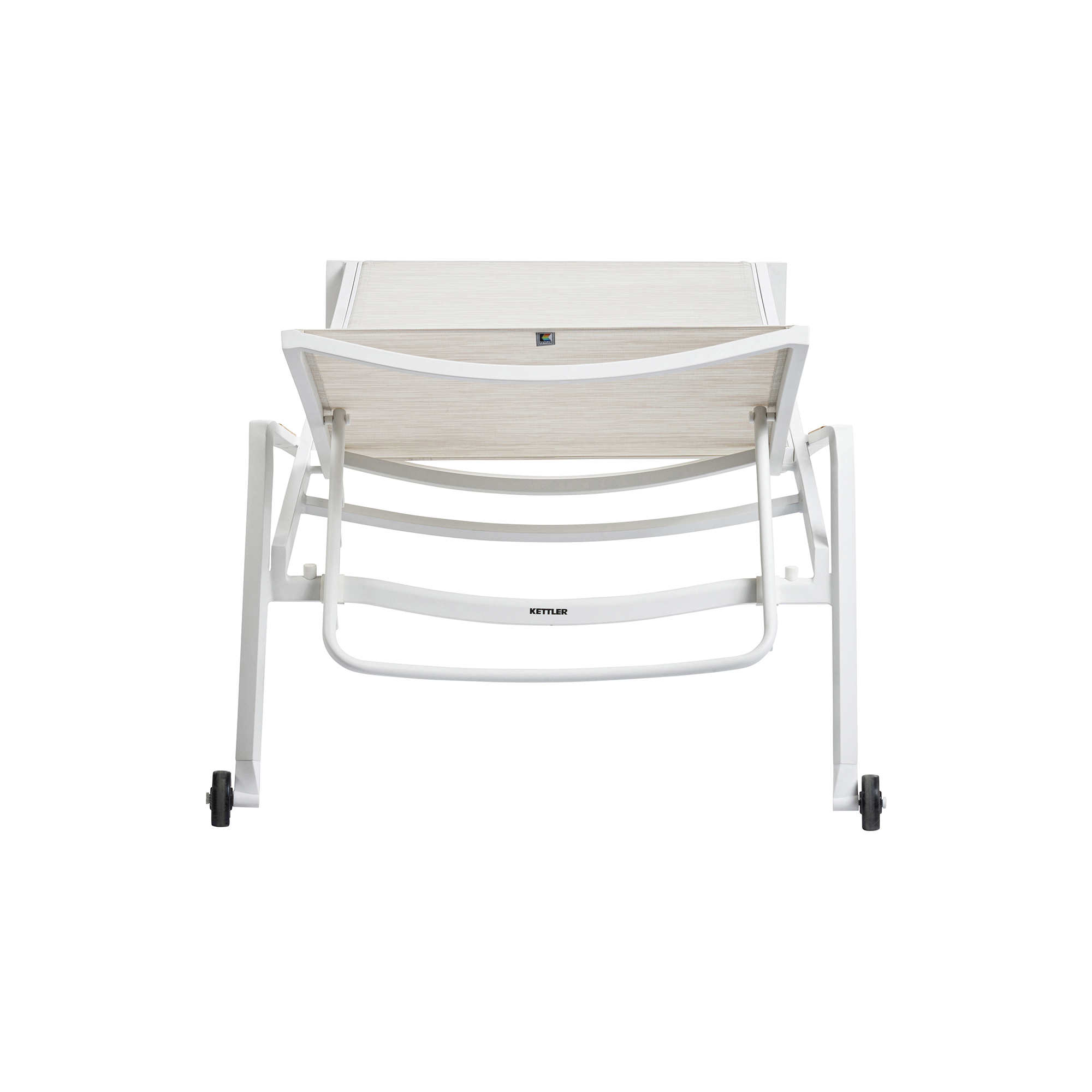 Polohovací zahradní lehátko Diamond White-Beige KETTLER 0103914-5800