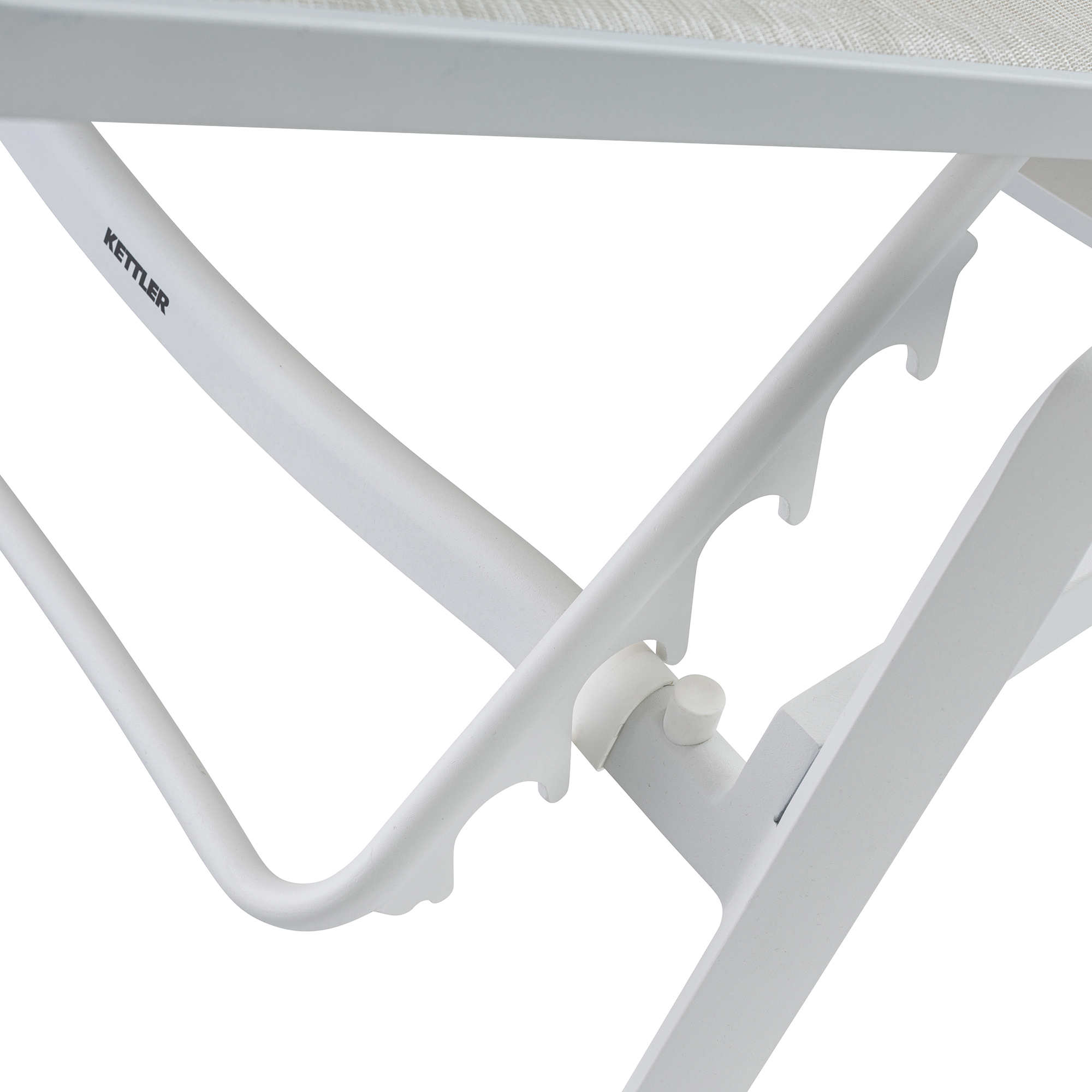 Polohovací zahradní lehátko Diamond White-Beige KETTLER 0103914-5800