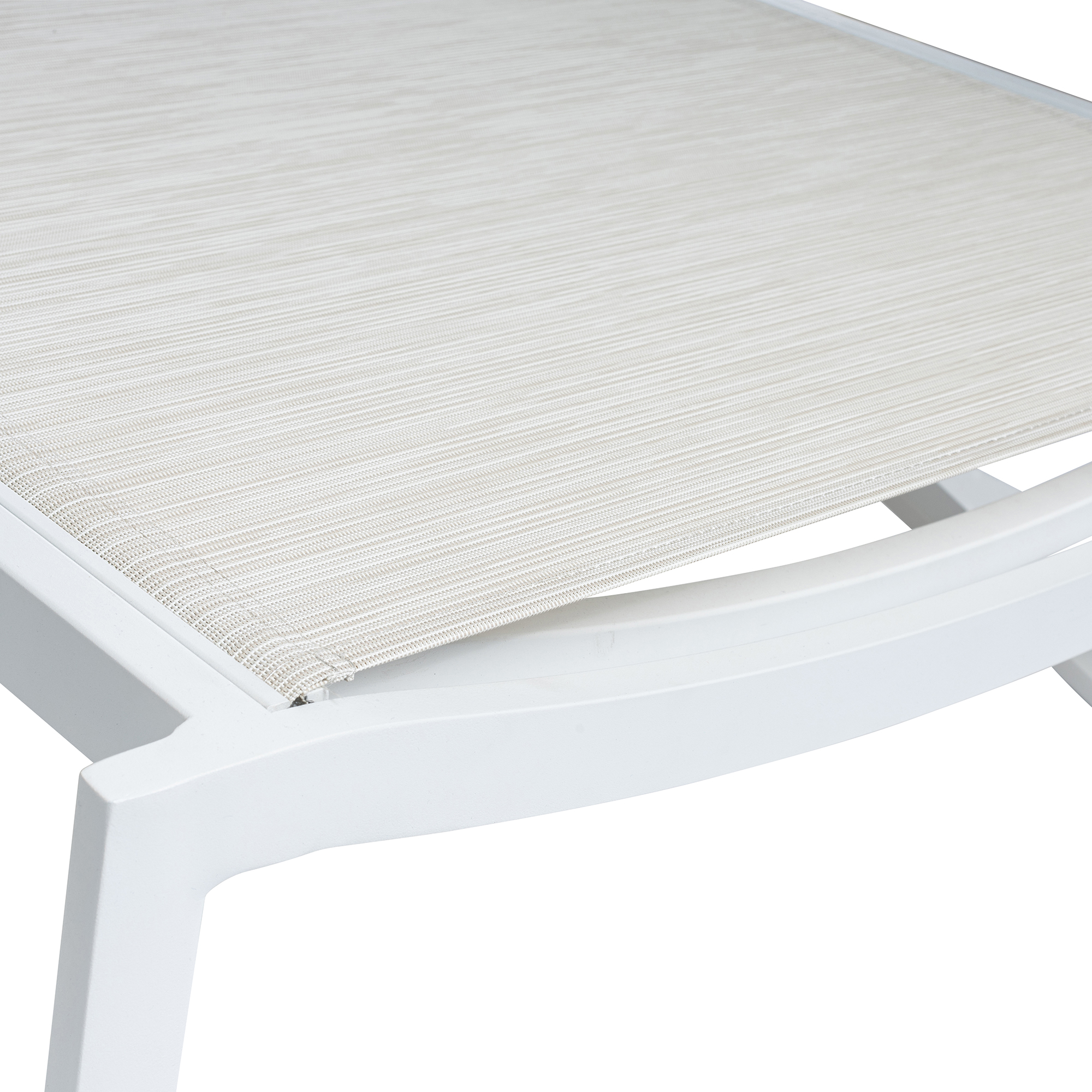 Polohovací zahradní lehátko Diamond White-Beige KETTLER 0103914-5800