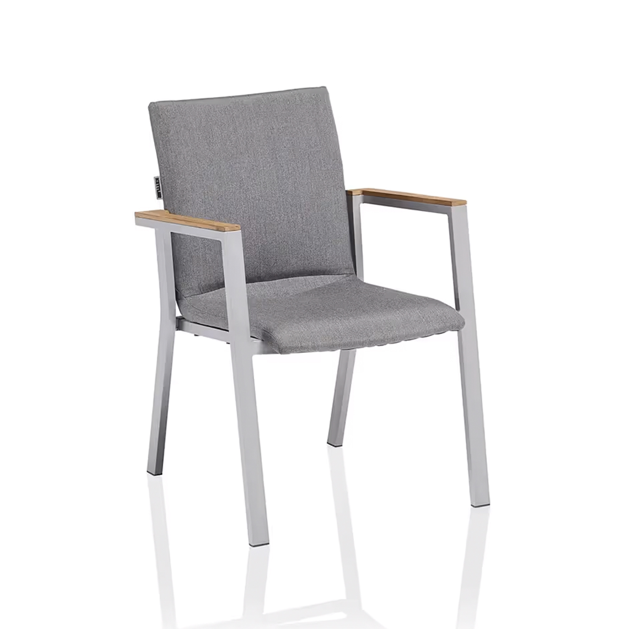 Zahradní hliníková židle Rasmus Silver Teak KETTLER 0106502-7110