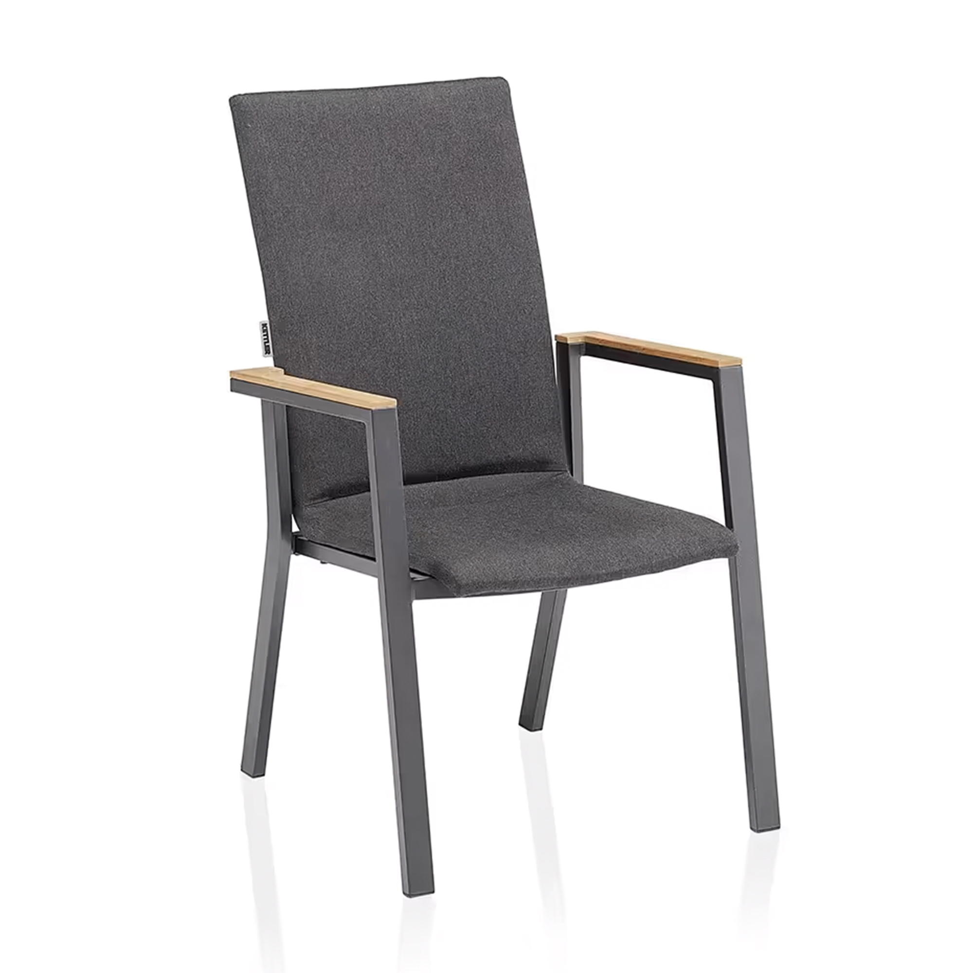 Záhradné hliníkové kreslo Rasmus Antracit Teak KETTLER 0106506-7010