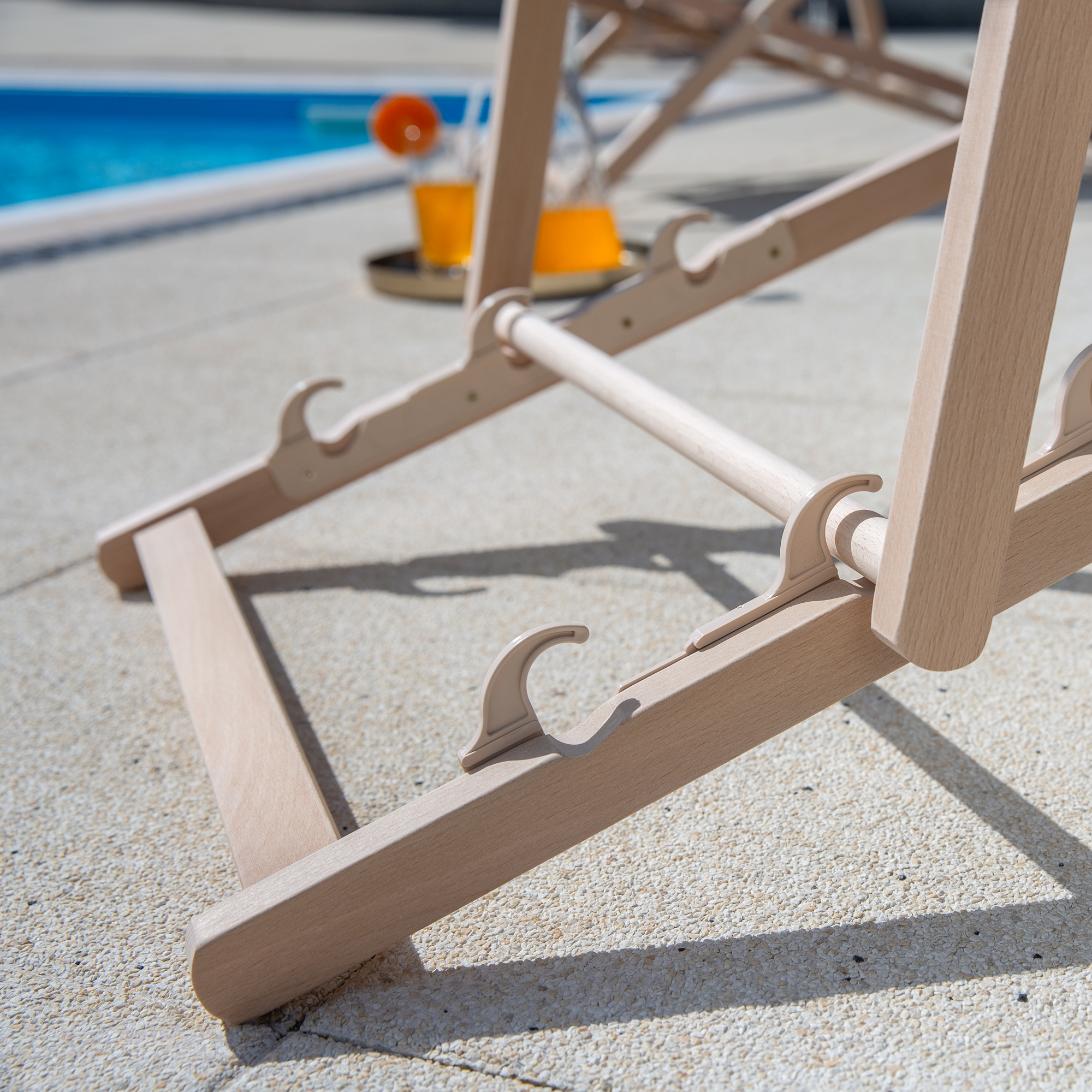 Sdraio da giardino di legno Gozo Classic grigia PATIO