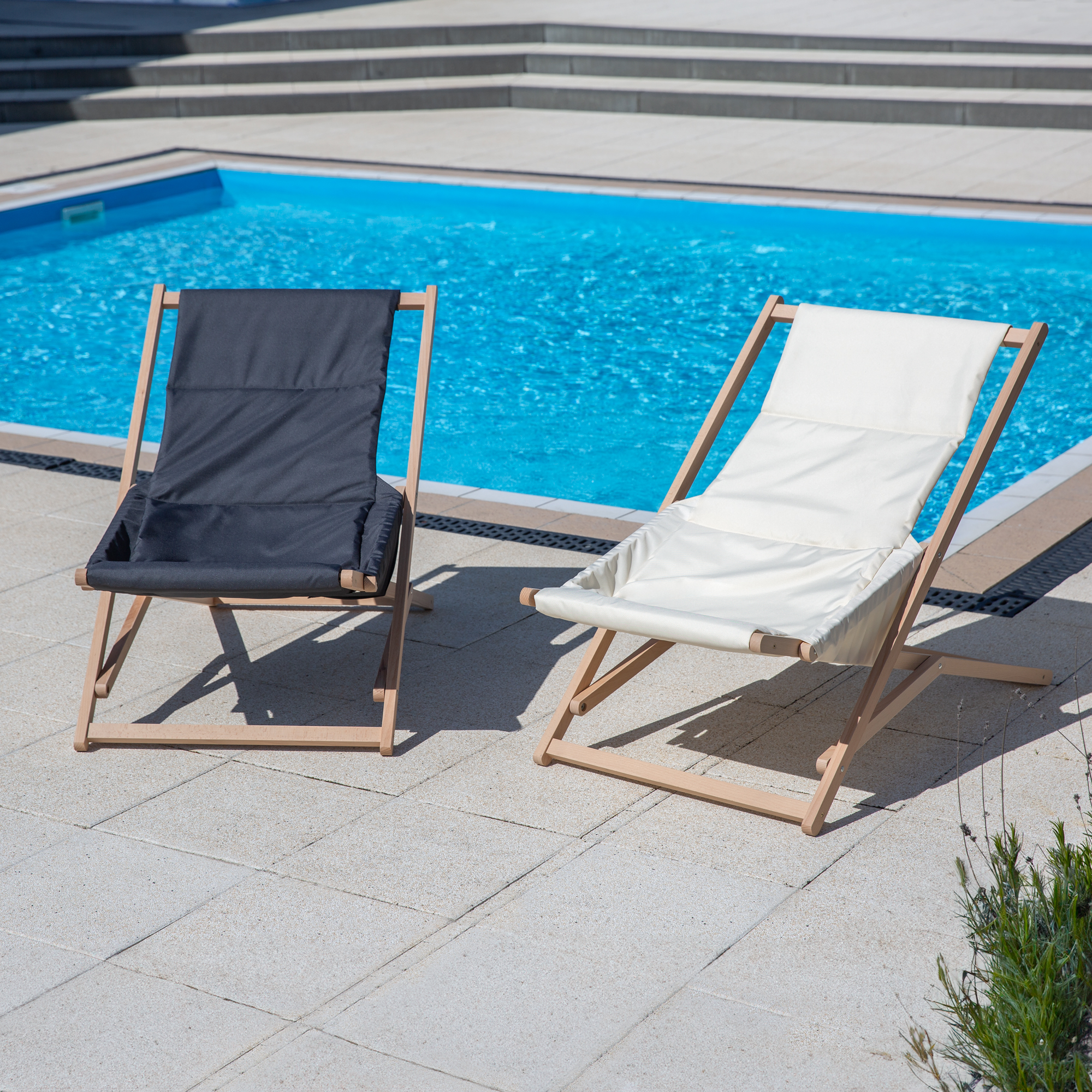 Sdraio da giardino in legno Gozo Premium antracite PATIO
