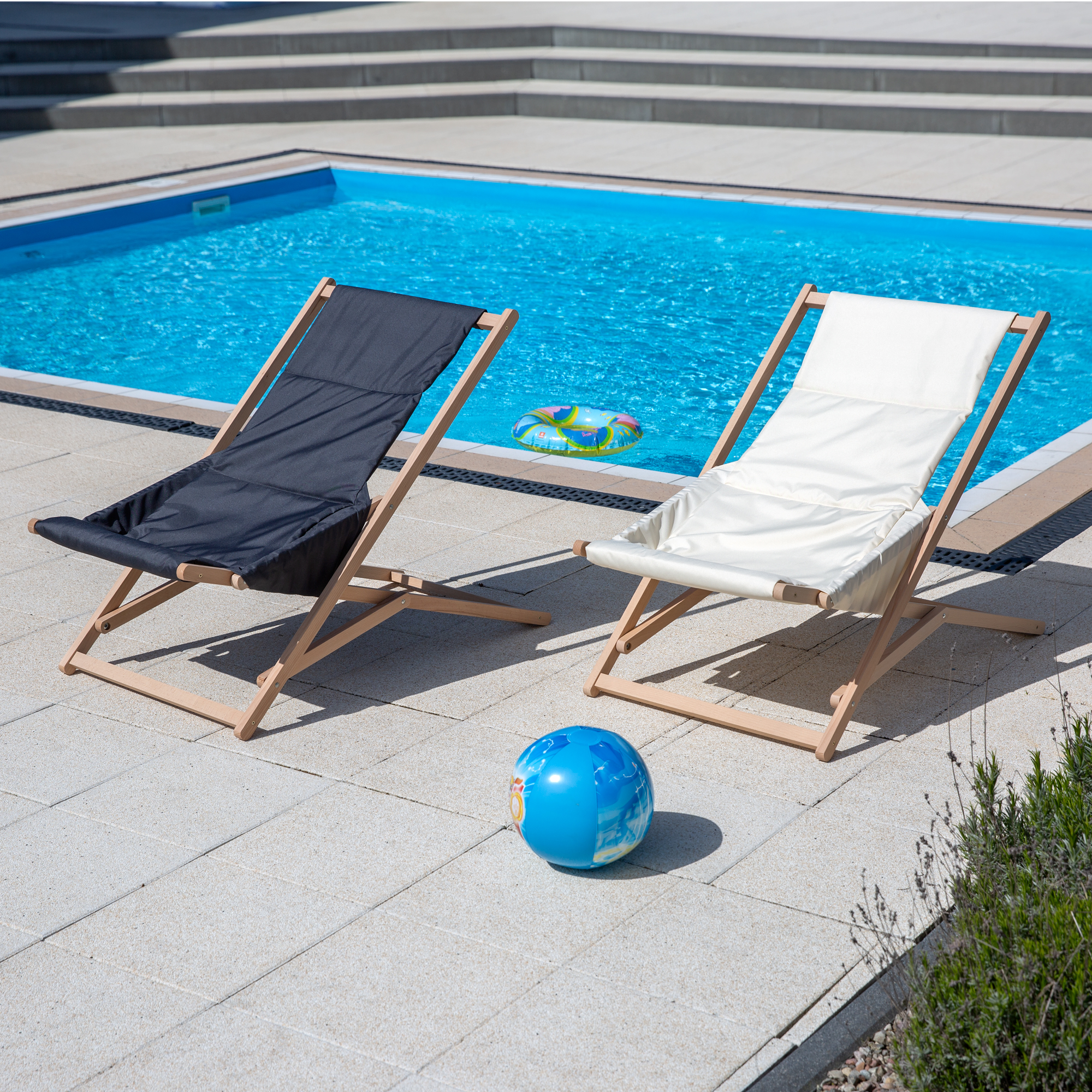 Sdraio da giardino in legno Gozo Premium antracite PATIO