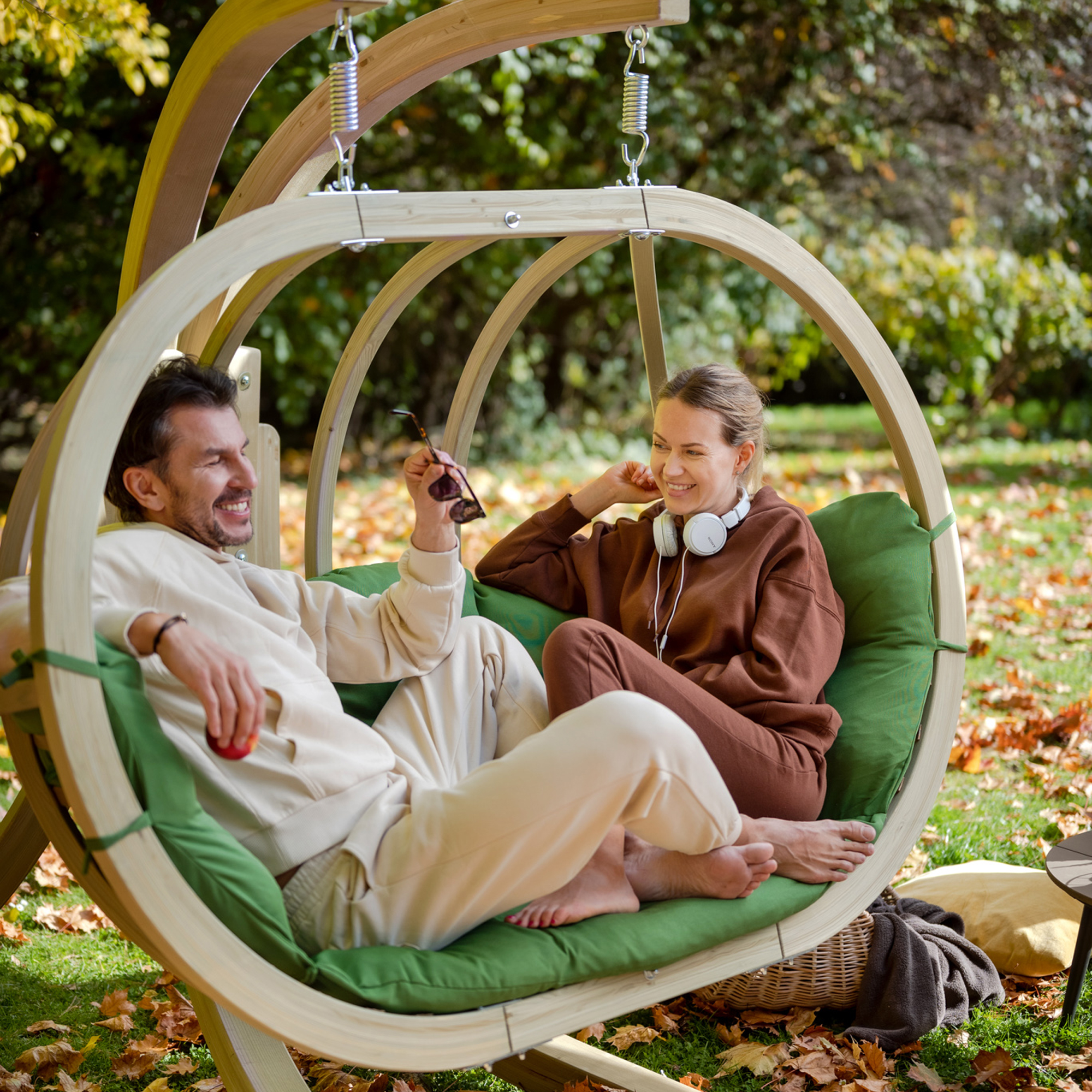 Závěsné křeslo Swing Pod Green XL se stojanem CZILLO