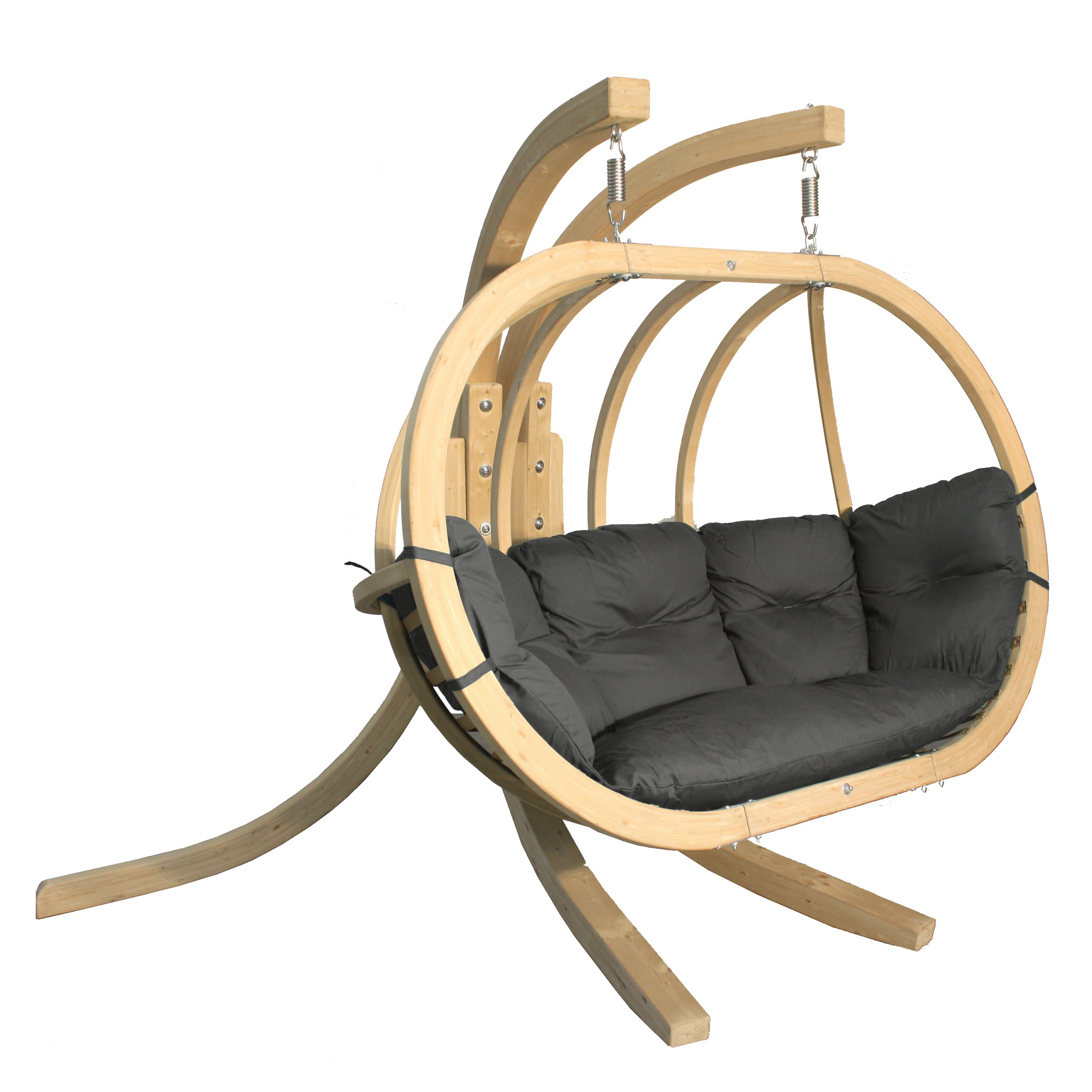 Závesné kreslo Swing Pod Grafit XL so stojanom CZILLO