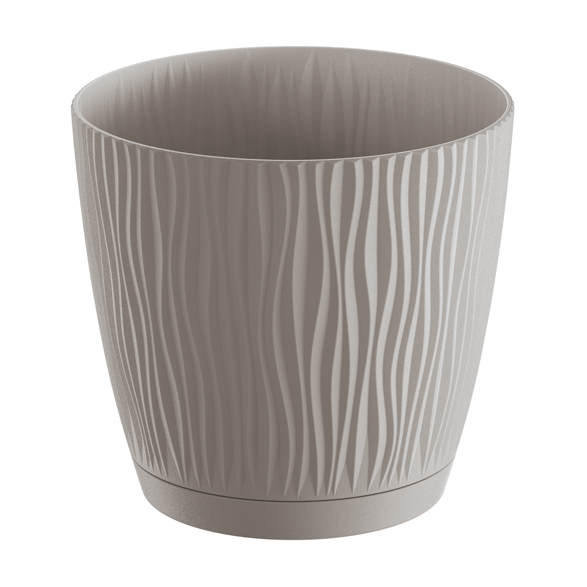 Bezvložkový plastový květináč Sandy P Mocca 18,8 cm PROSPERPLAST