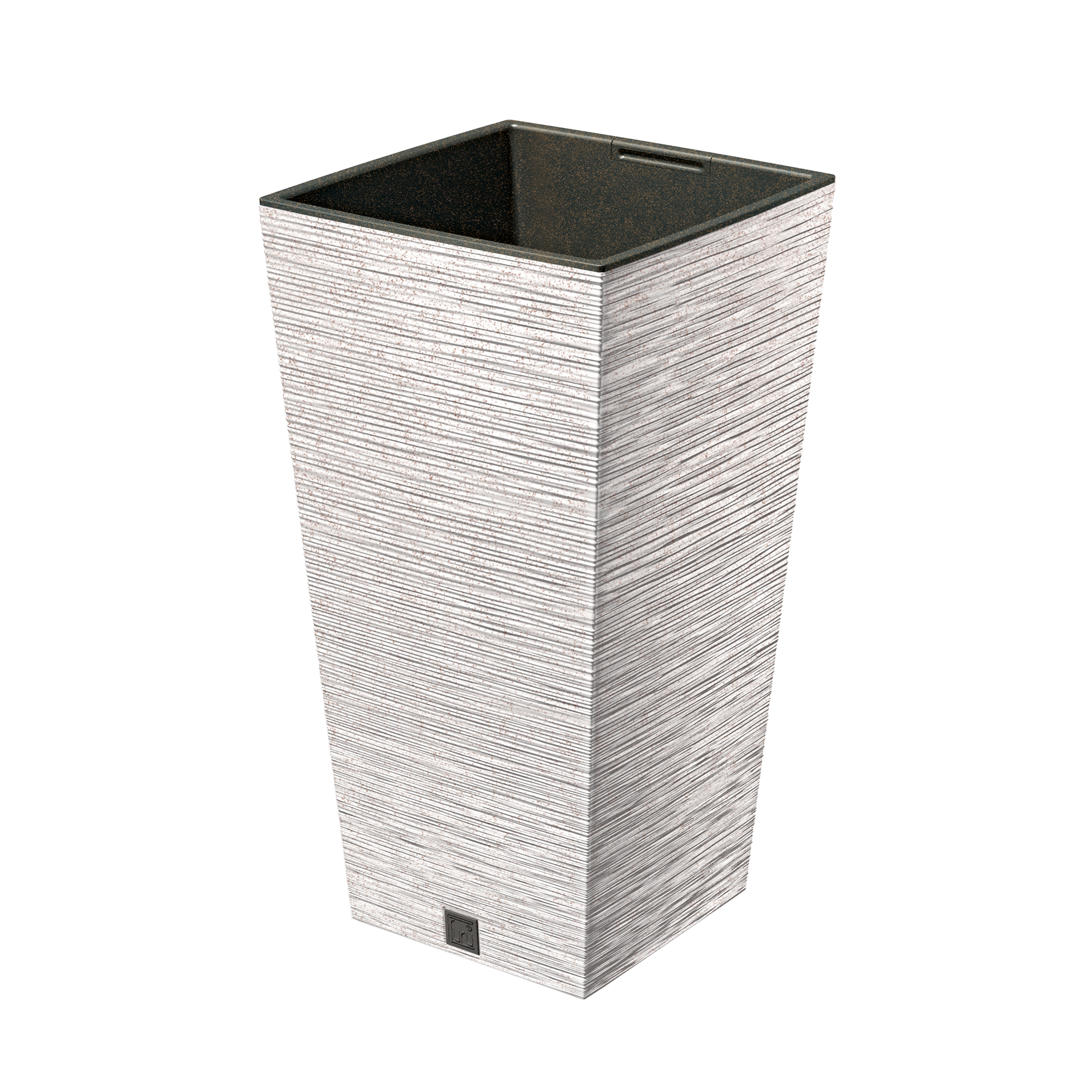 Pflanzkübel quadratisch Furu Square Eco Wood 45 cm weiß PROSPERPLAST