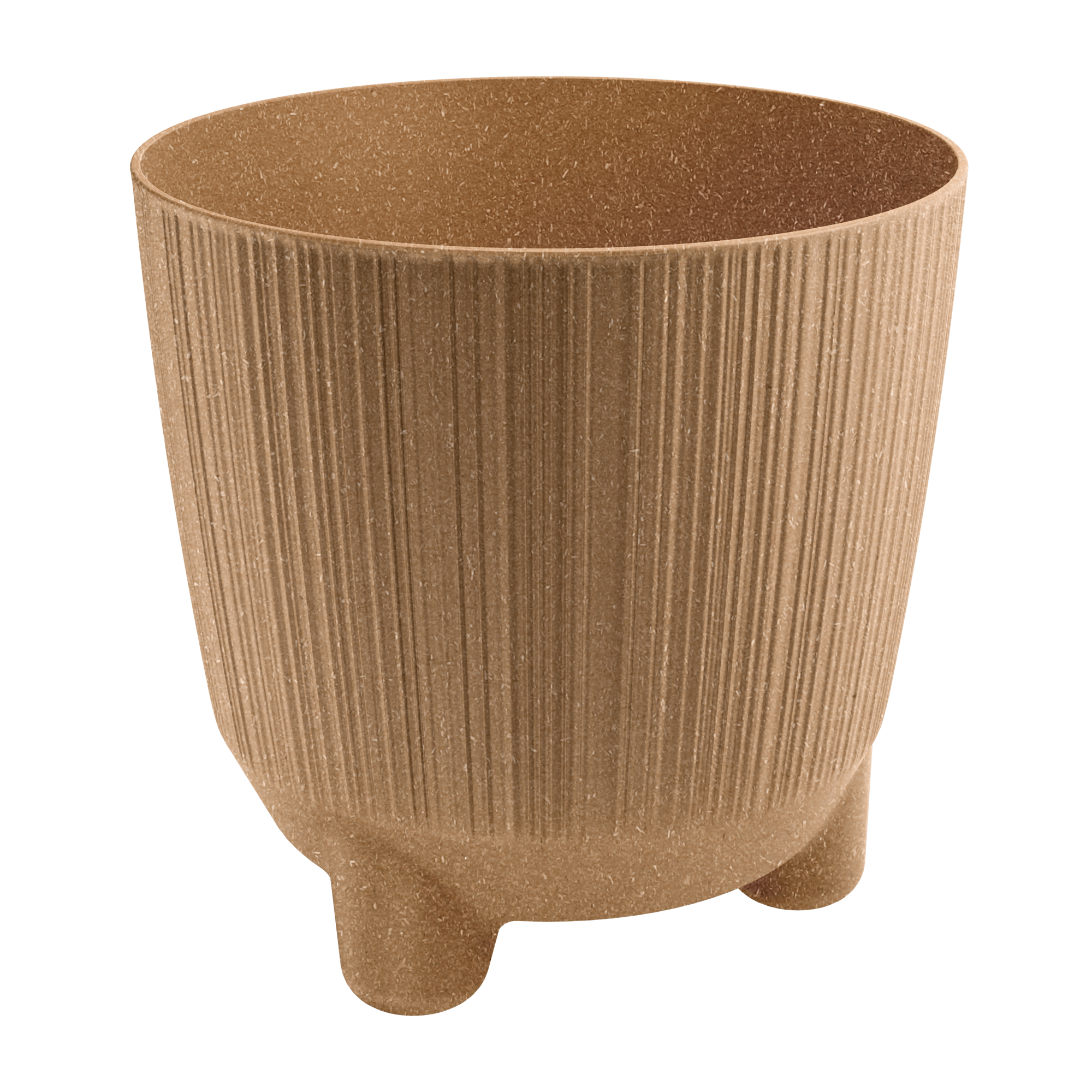 Bezvložkový plastový květináč Ryfo N ECO Wood Naturo 19,5 cm PROSPERPLAST