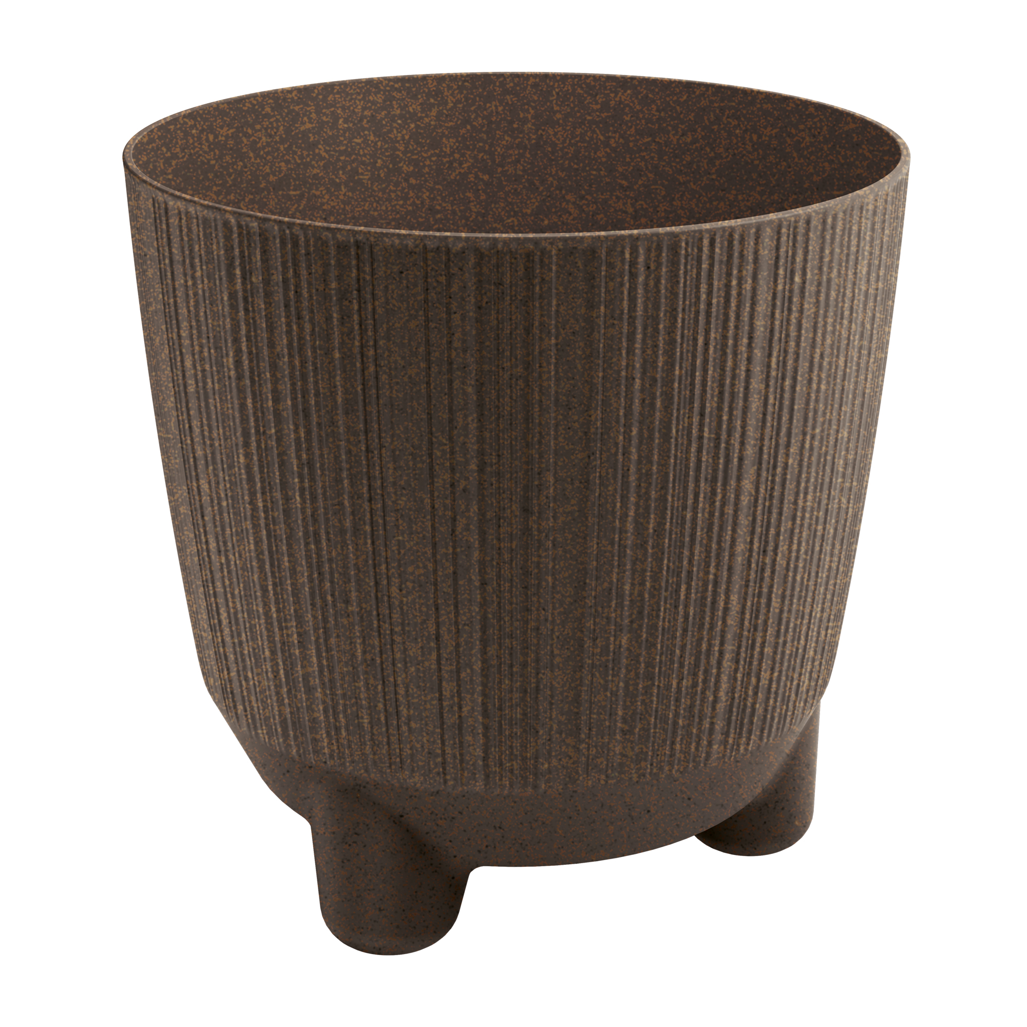 Bezvložkový plastový květináč Ryfo N ECO Wood Coffe 19,5 cm PROSPERPLAST