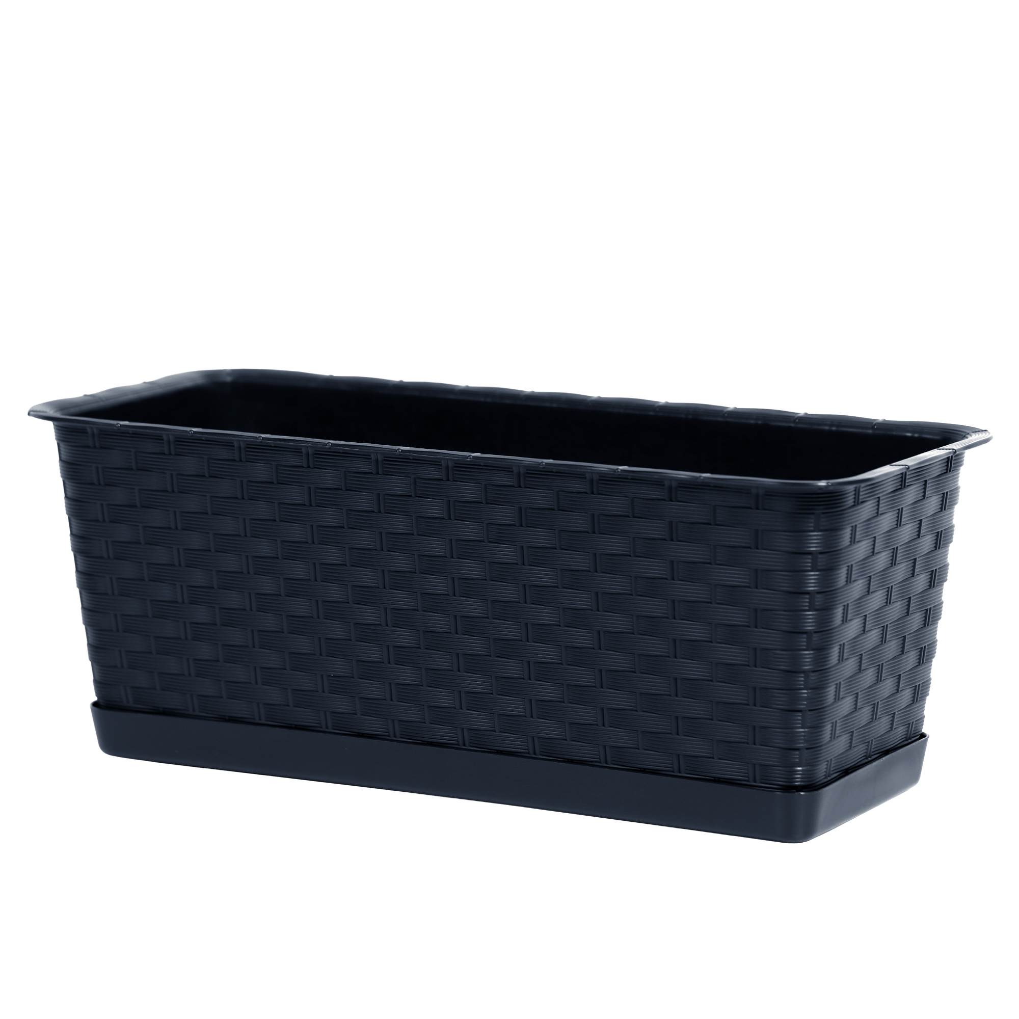 Truhlík na balkón Ratolla Case Antracit P 40 x 17,3 x 15 cm PROSPERPLAST